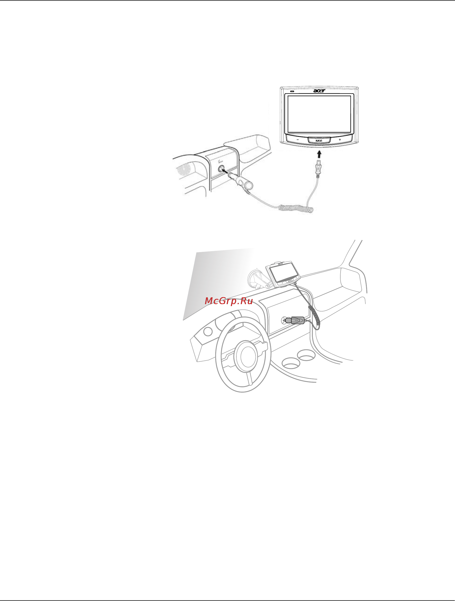Acer P700 [33/99] Зарядка устройства с помощью автомобильного зарядного устройства