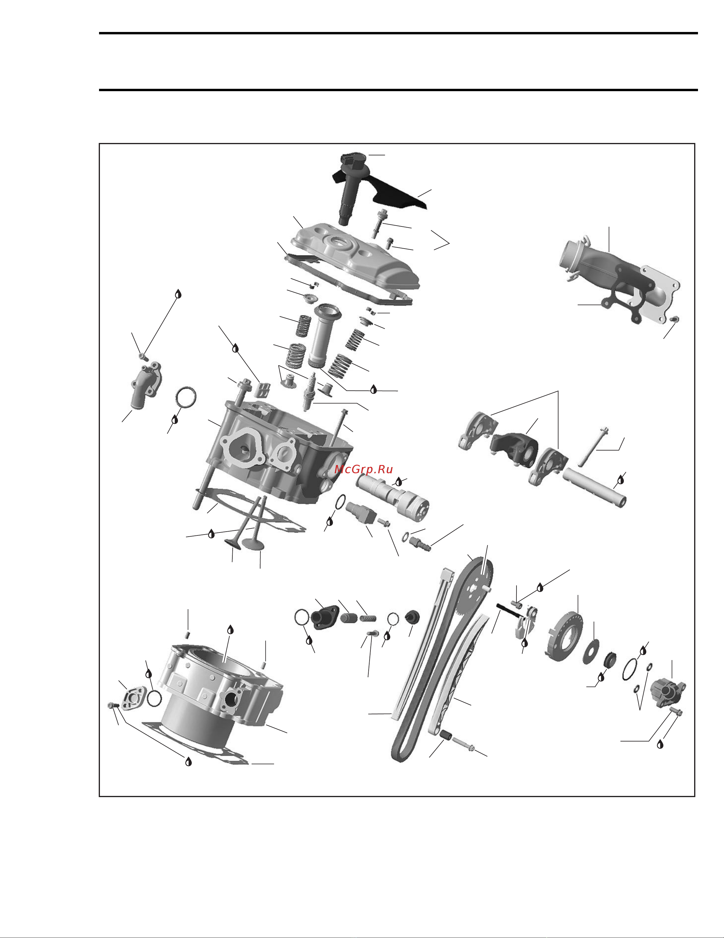 Ski-Doo Ski Doo SUMMIT 2005 [1078/1429] Cylinder cylinder head 2 rear side