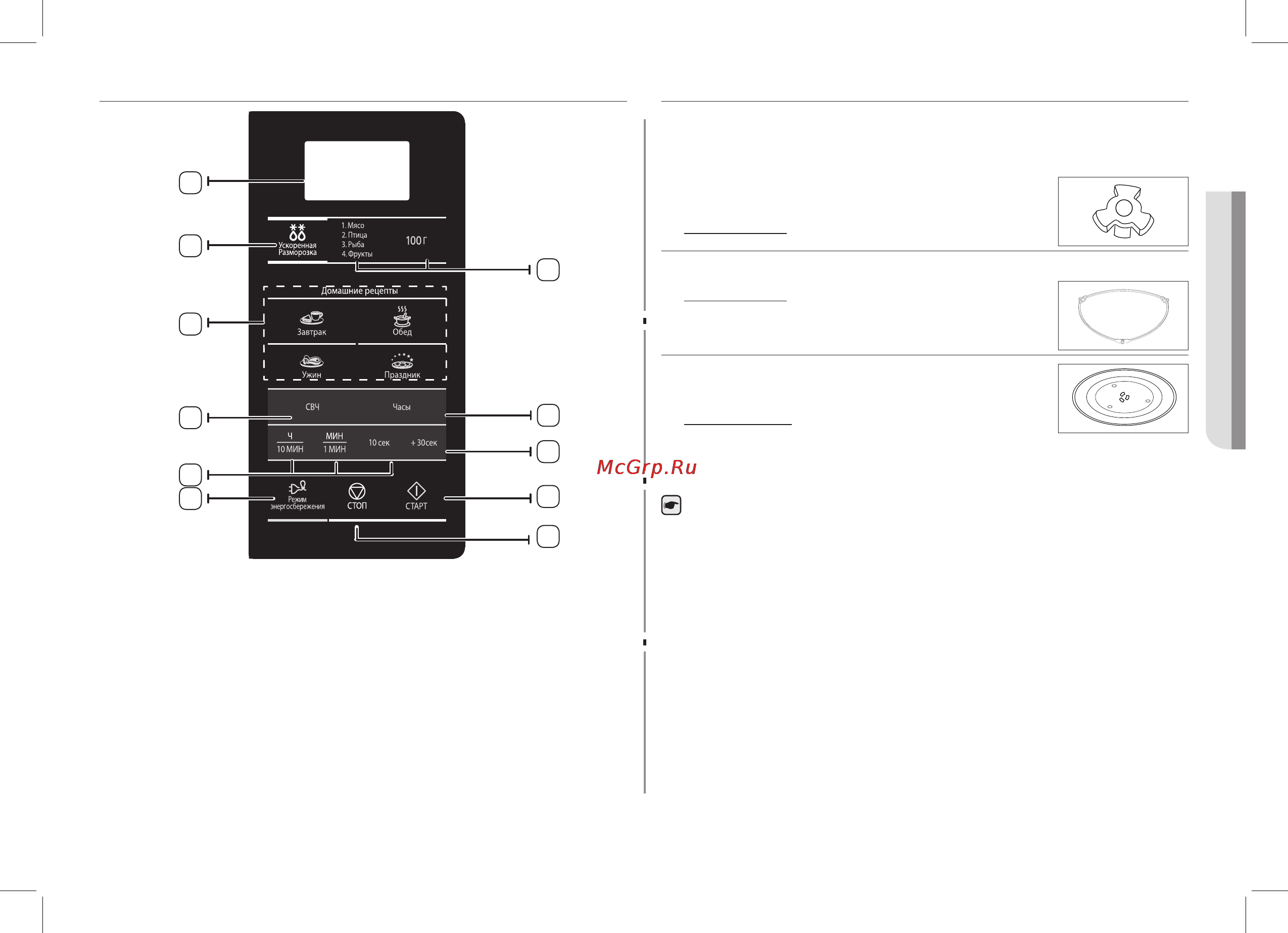 Samsung MW-732KR-S [3/24] Панель управления