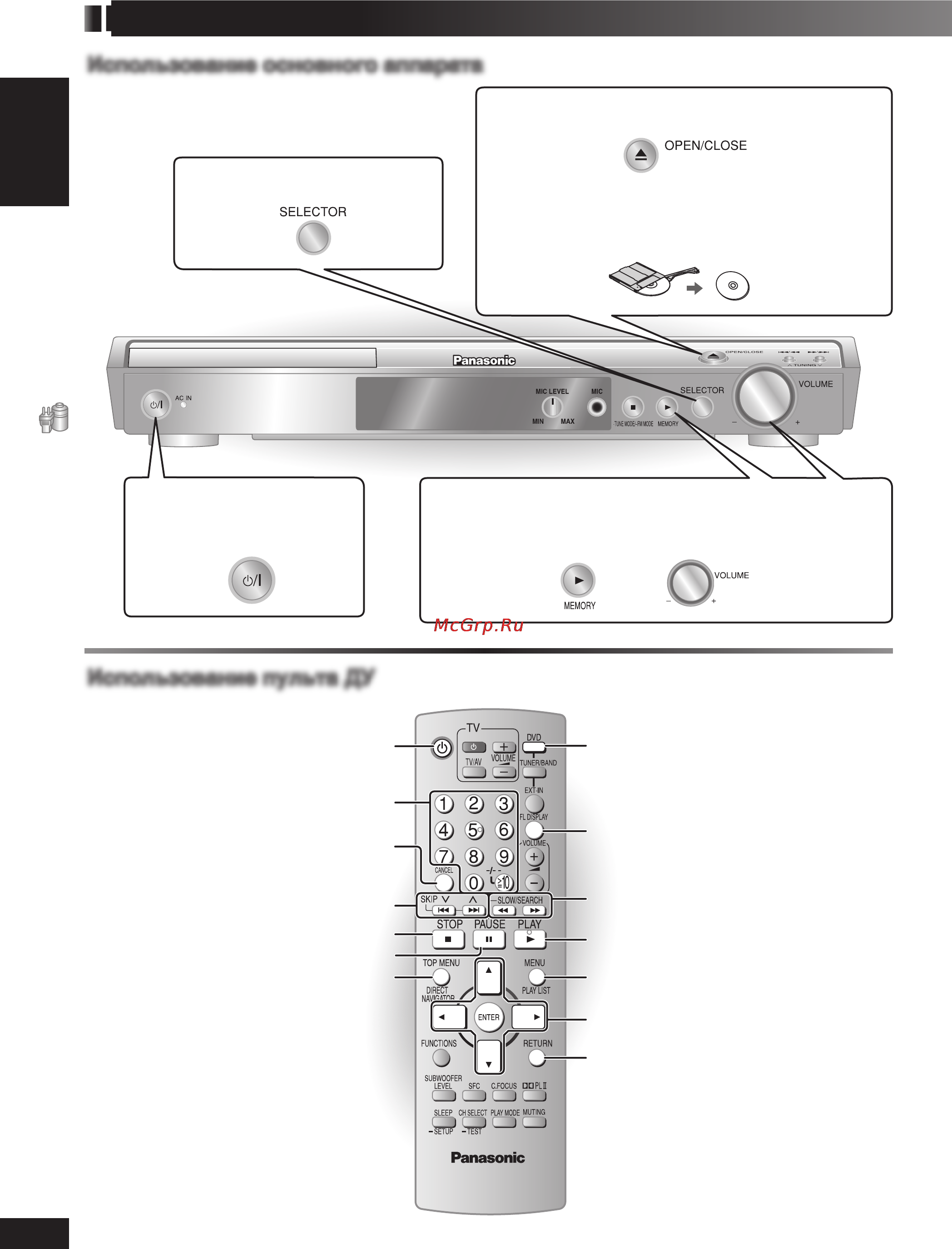 Panasonic SC-HT340 [14/72] Основные операции воспроизведения