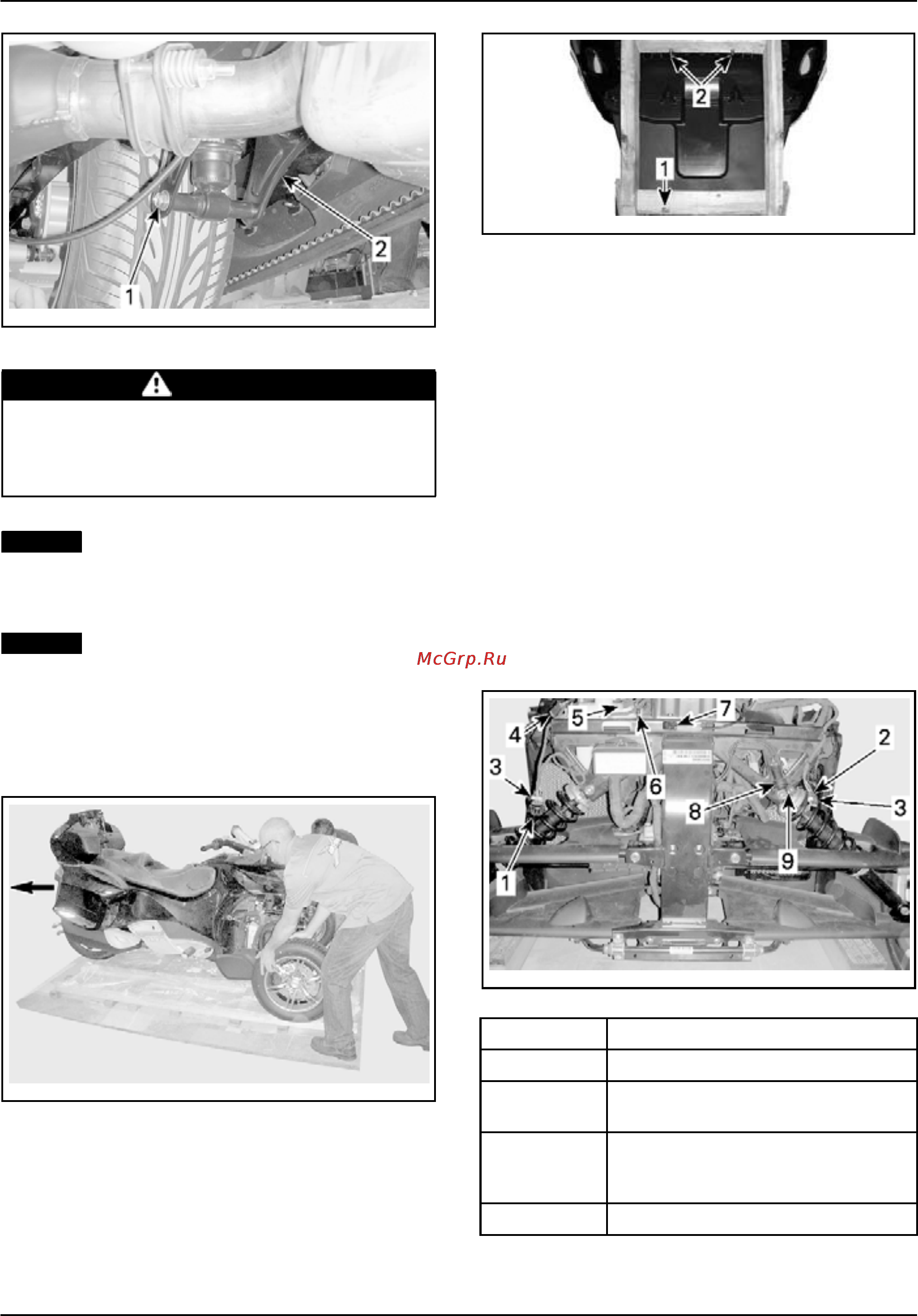 Can-Am Spyder RT SE5 2010 [9/39] Parts to be installed