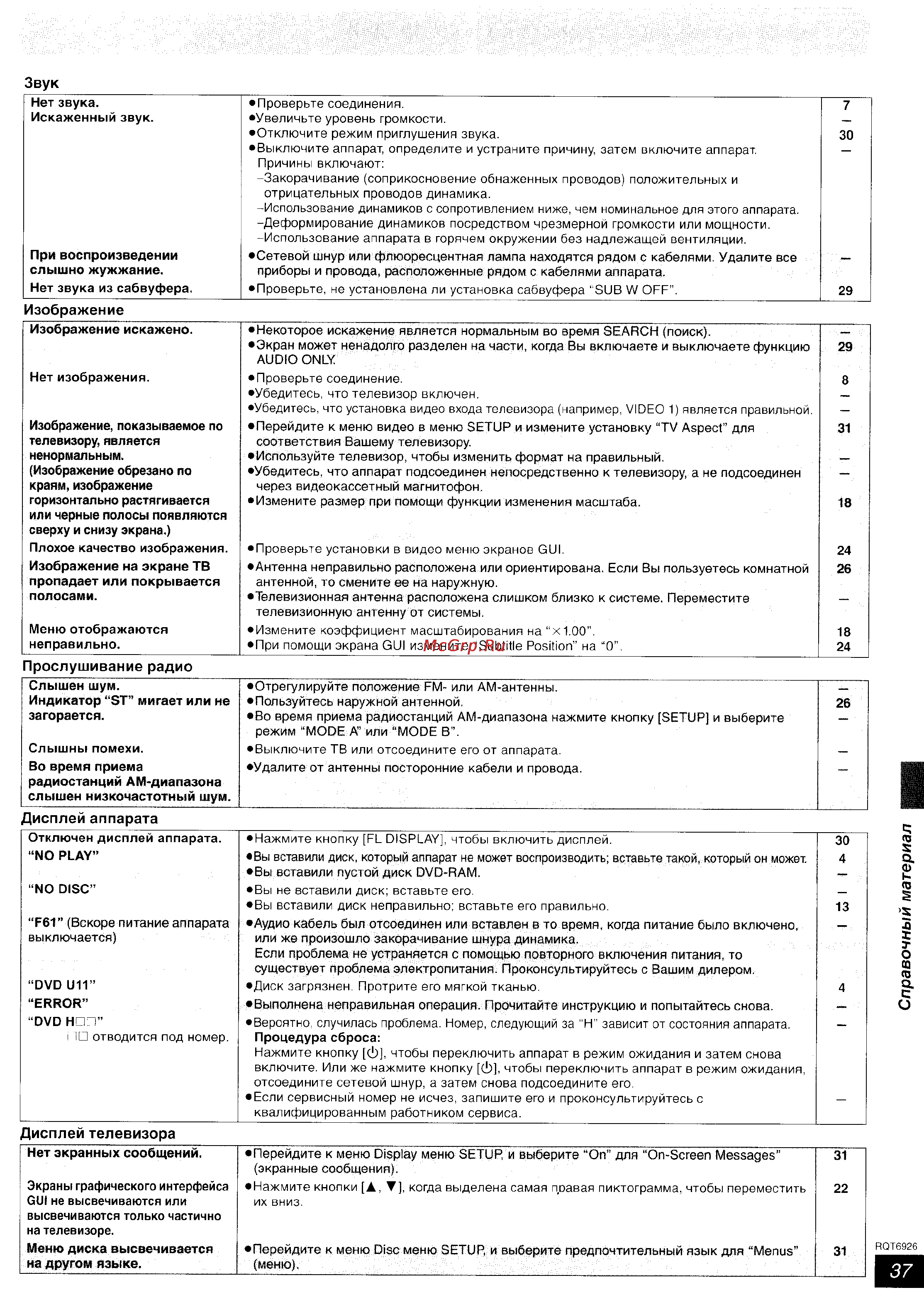 Panasonic SC-DT310 [37/77] Справочный материал