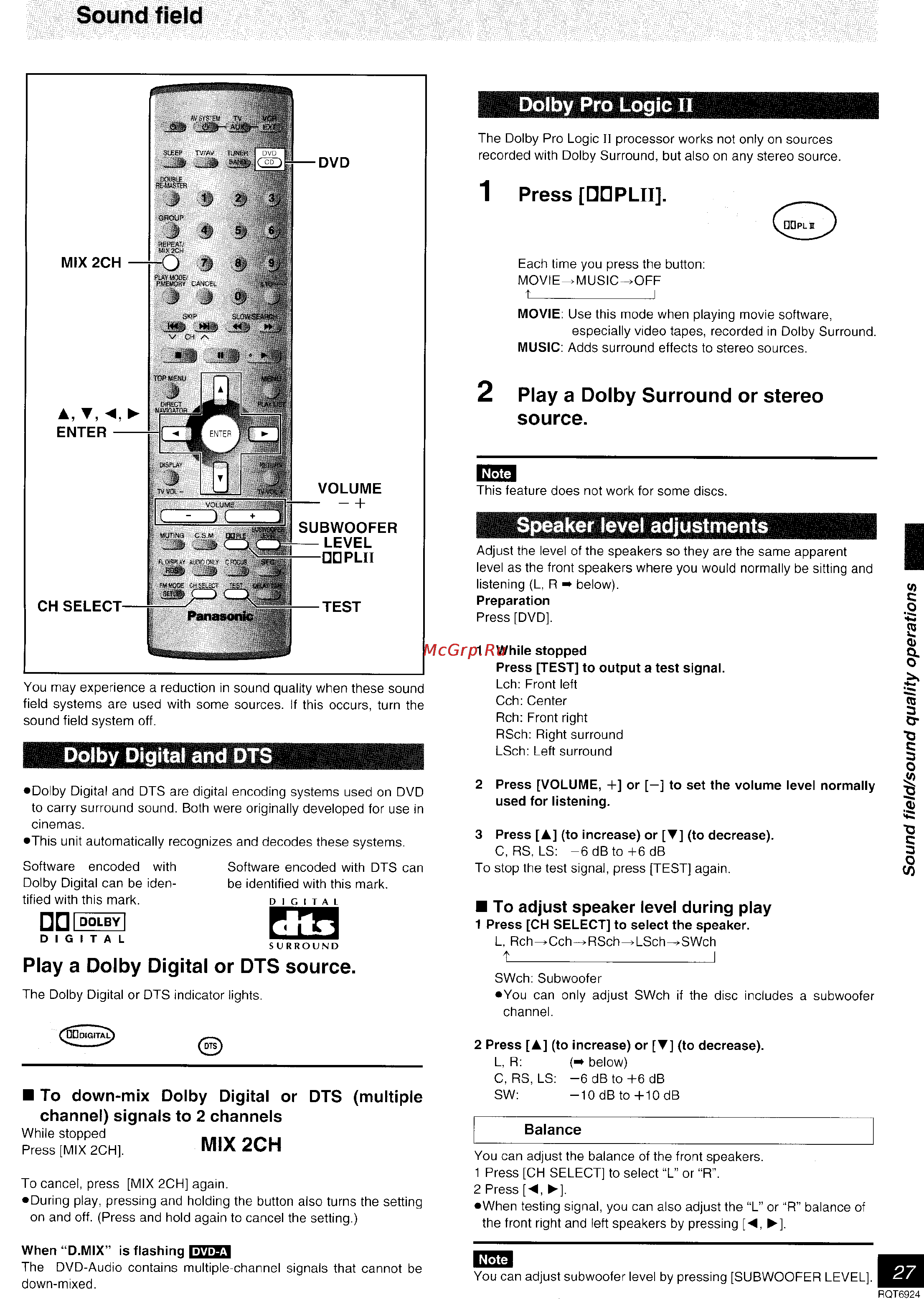 Panasonic SC-DT310 [64/77] Mix 2ch