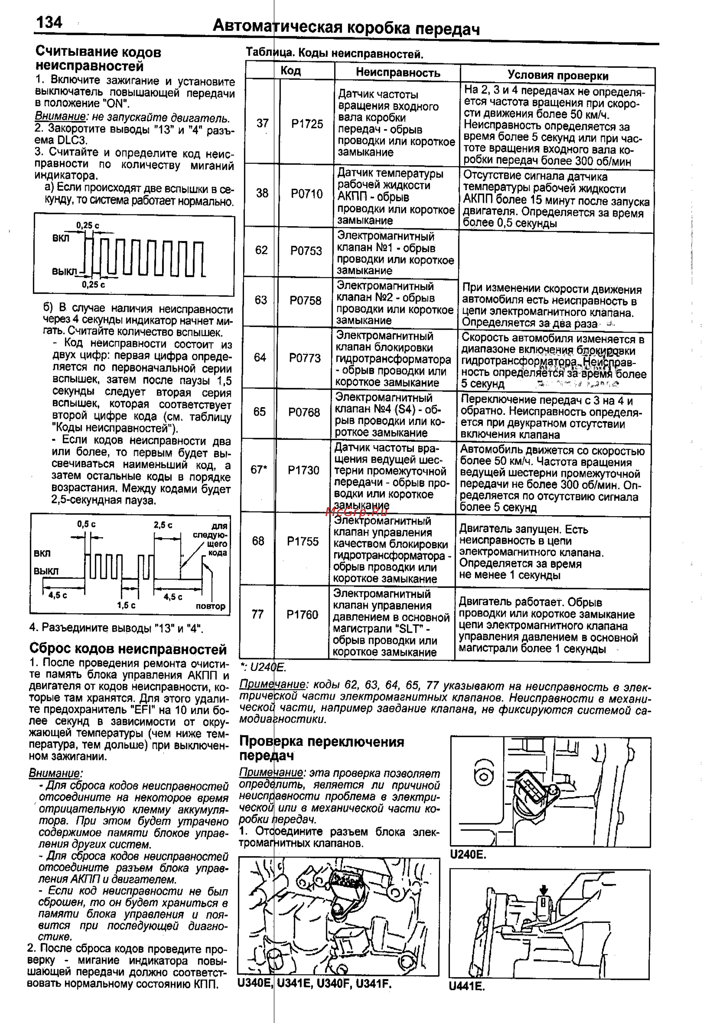 Toyota Corolla 2000-2002 [126/390] Автоматическая коробка передач