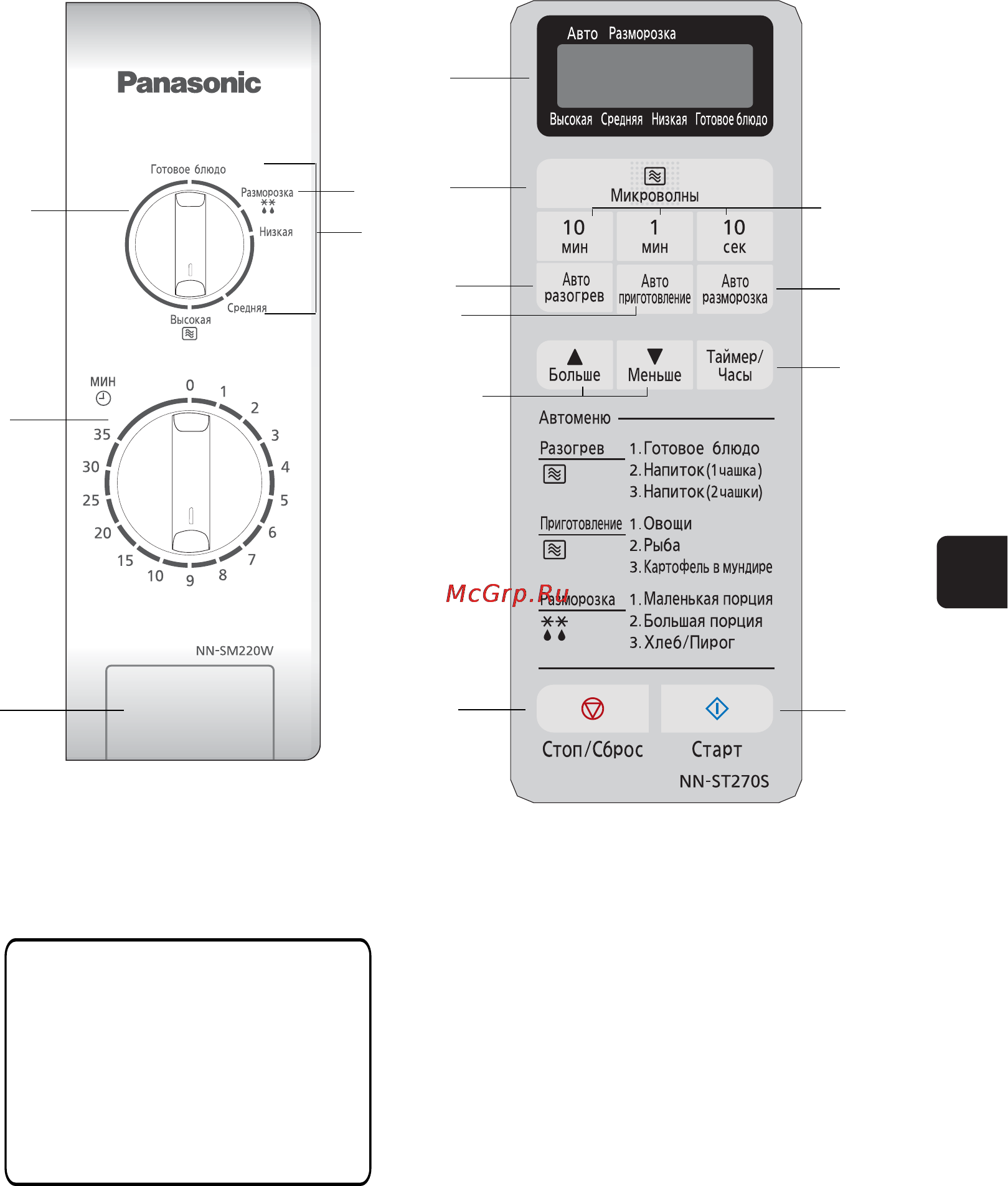 Panasonic NN-ST270S [41/94] Nn st270s nn st250m nn st250w