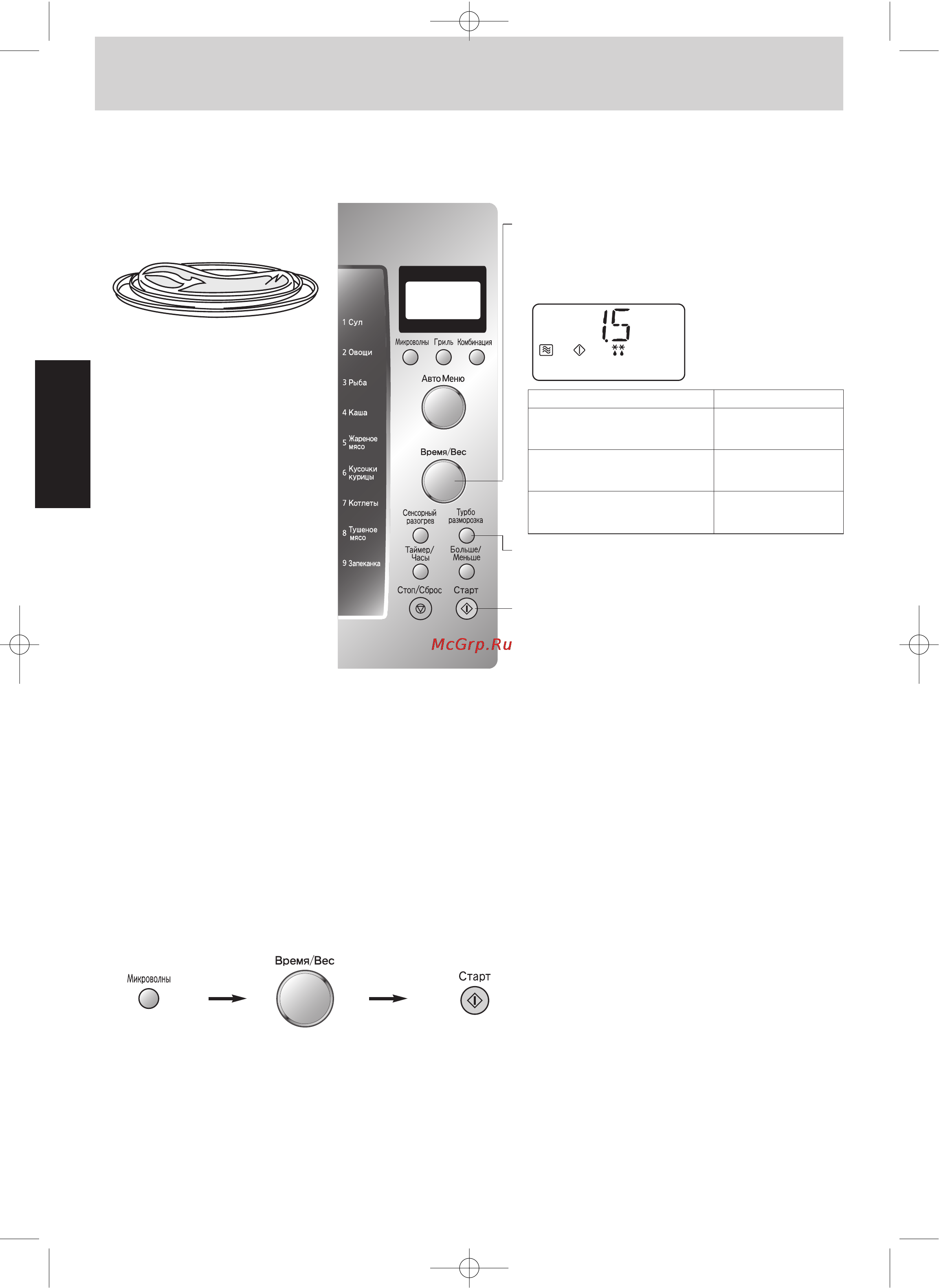 Panasonic NN-GD577MZPE [8/16] Поместите пищу в печь