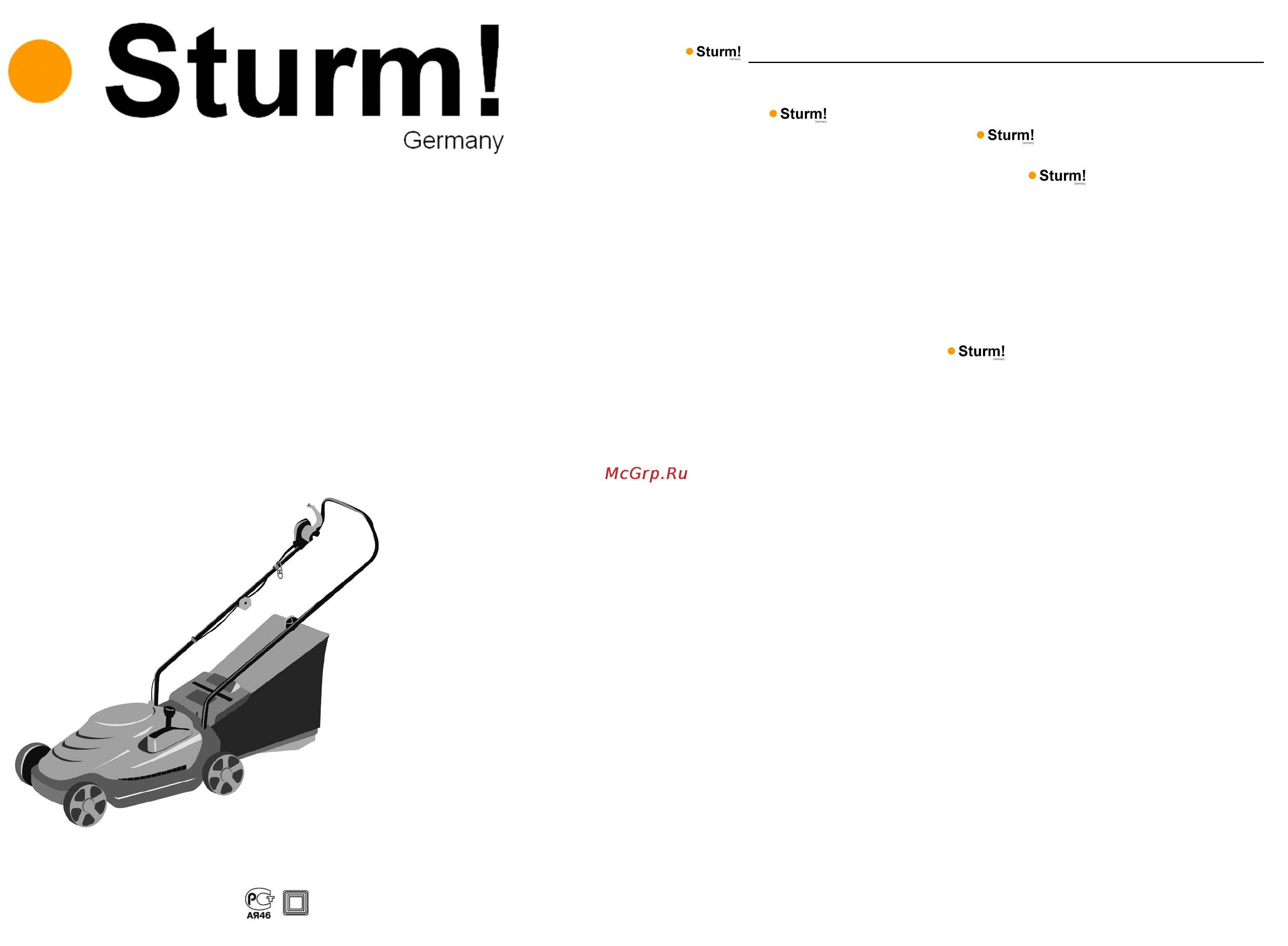 Sturm GT3510M Инструкция по эксплуатации онлайн