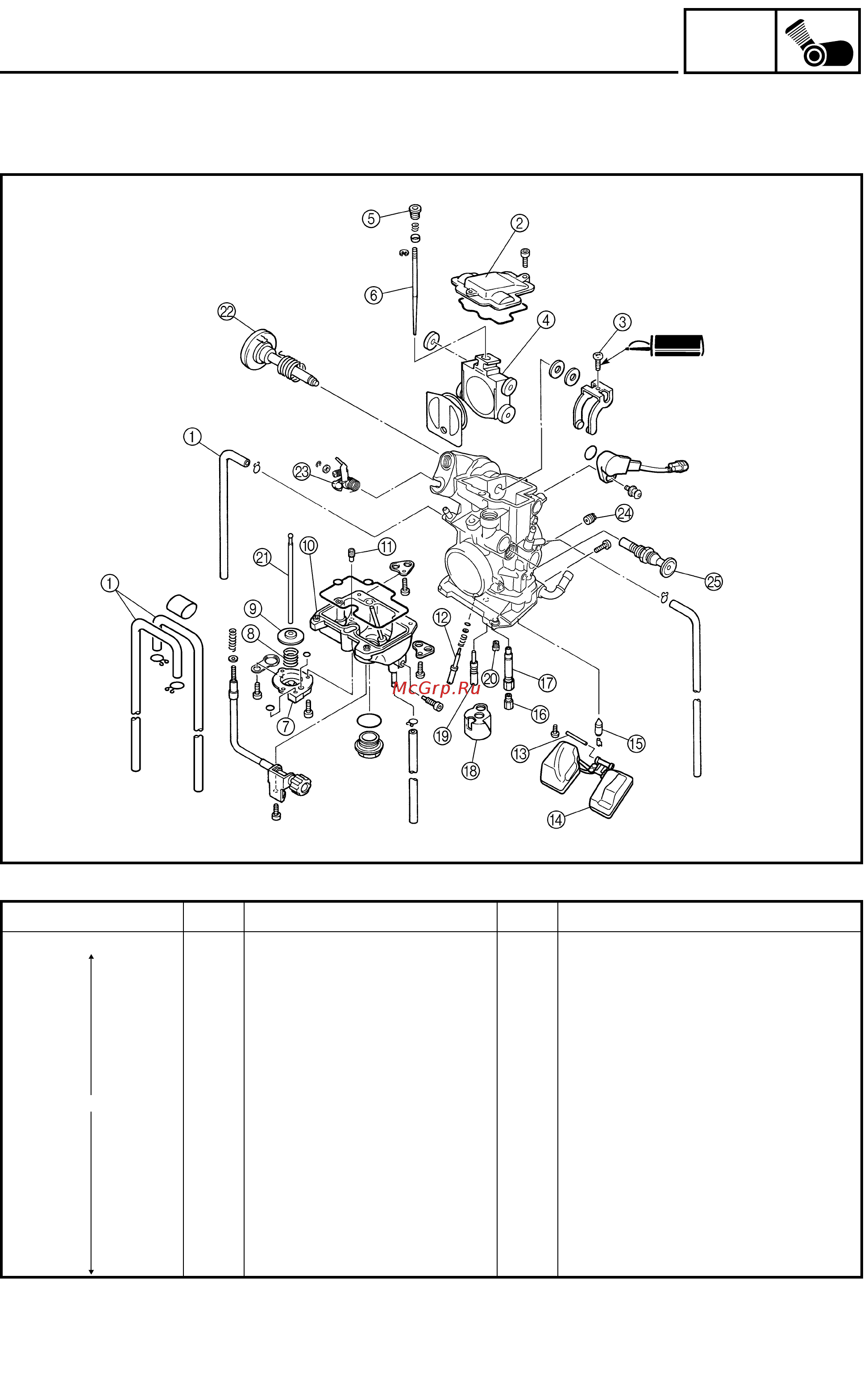 Yamaha WR250F 2003 [113/304] Carburetor