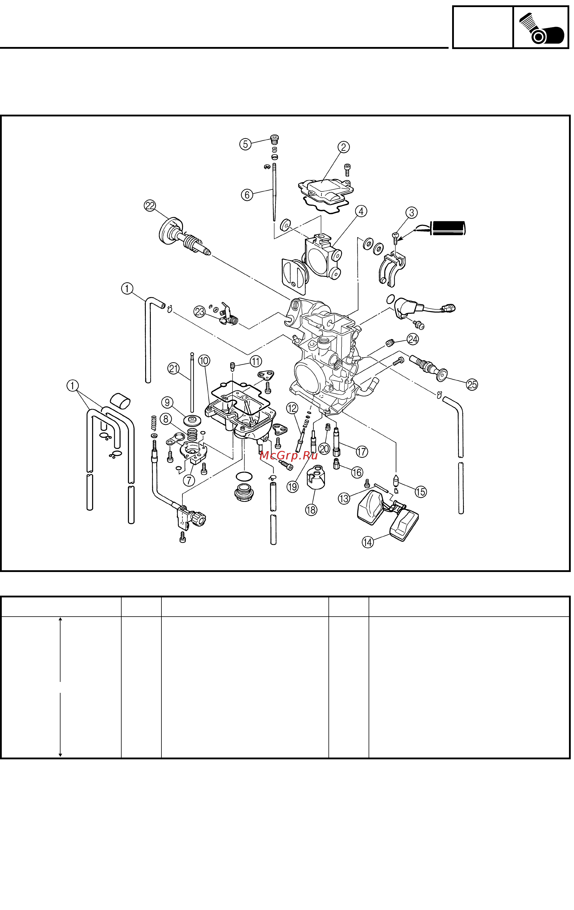 Yamaha WR250F 2003 [114/304] Carburetor