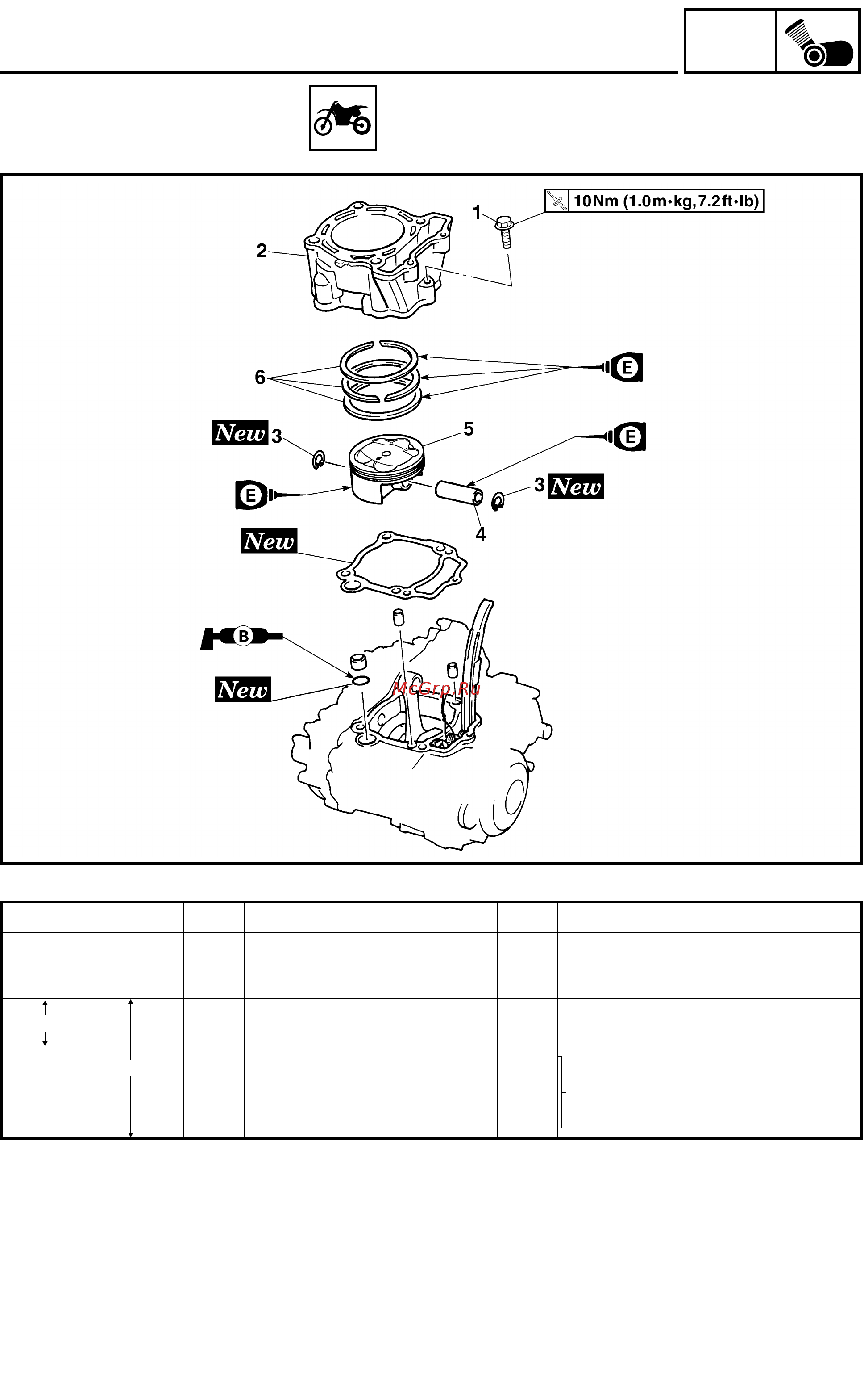 Yamaha WR250F 2003 [146/304] Cylinder and piston