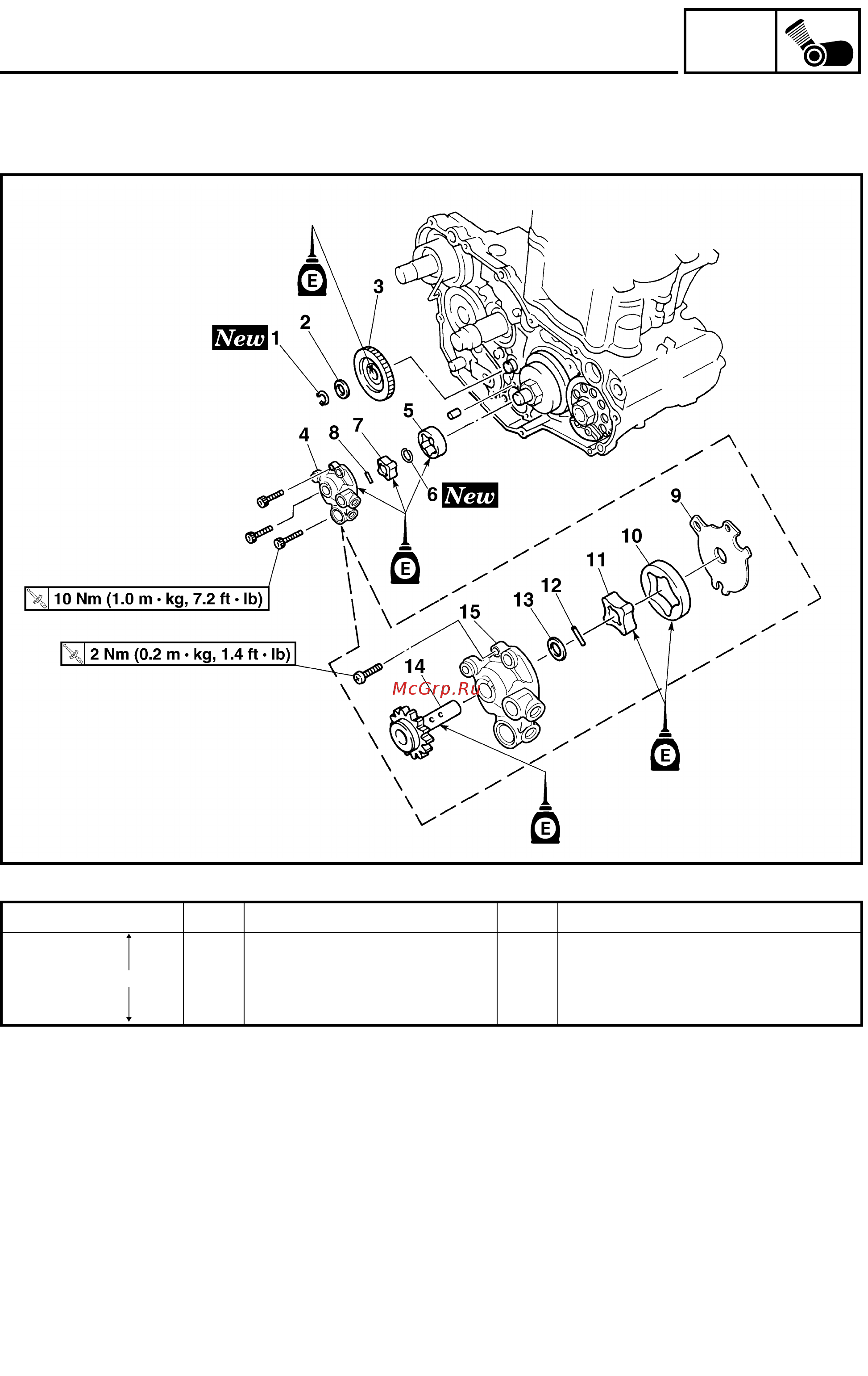 Yamaha WR250F 2003 [171/304] Oil pump