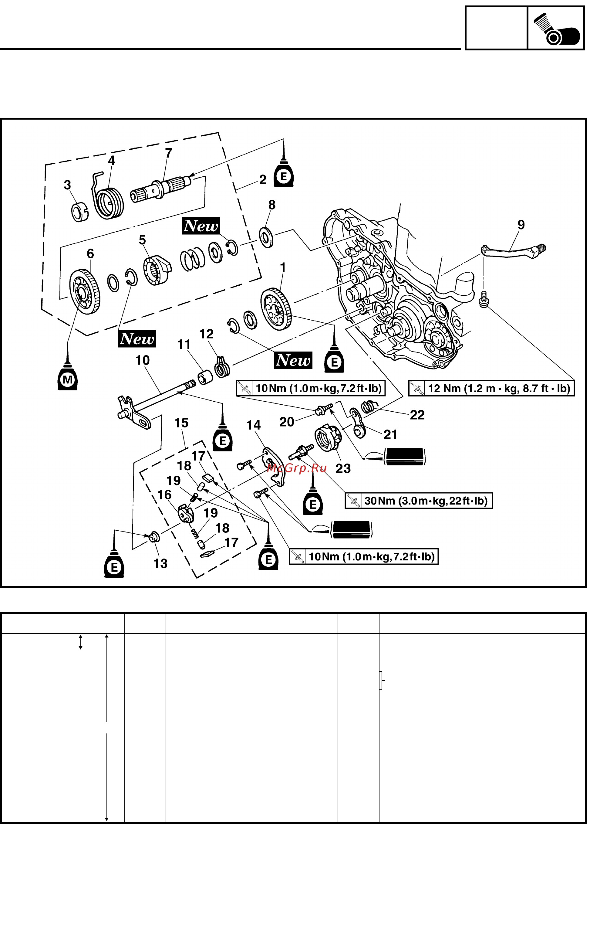Yamaha WR250F 2003 [176/304] Kick shaft and shift shaft