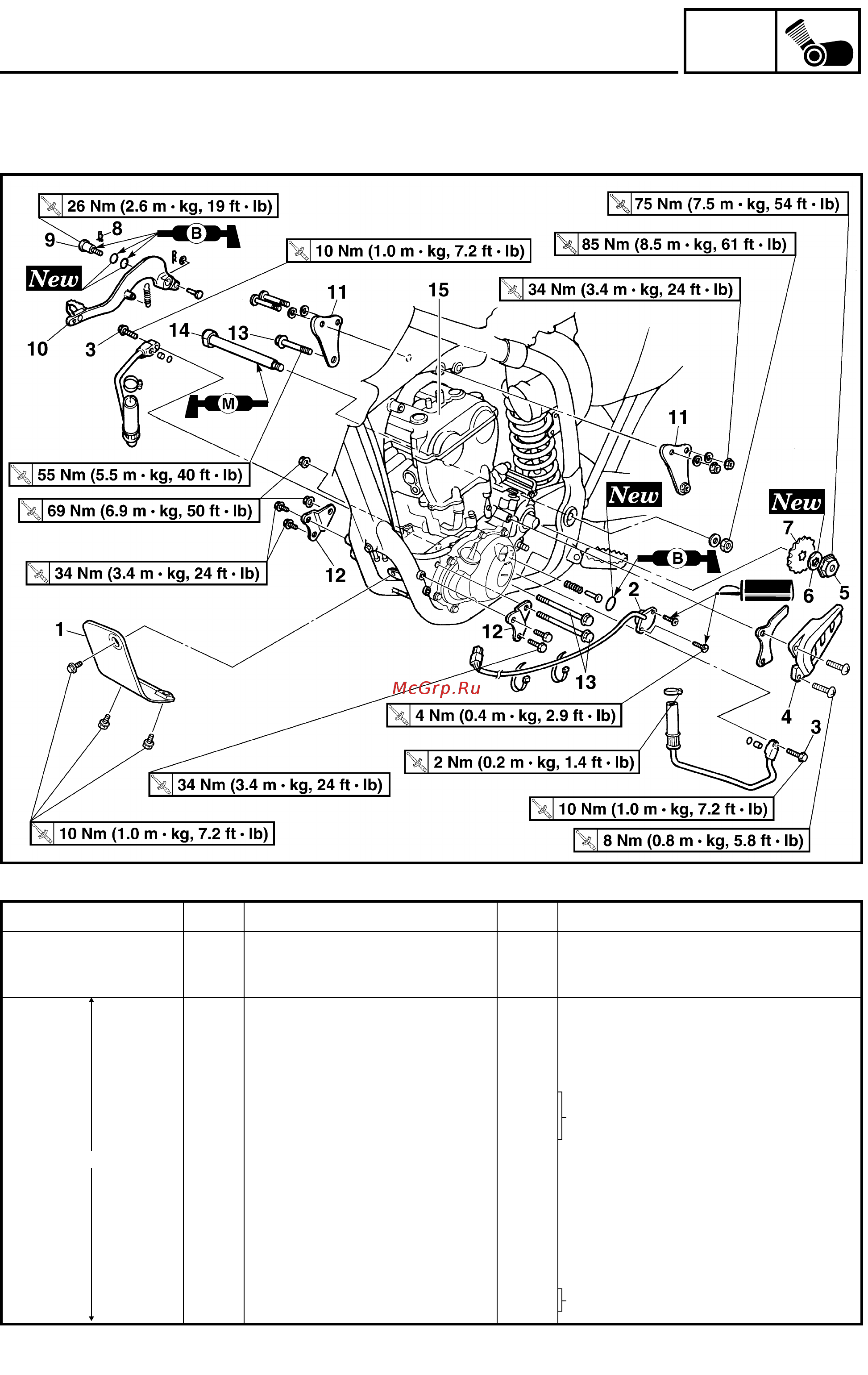 Yamaha WR250F 2003 [187/304] Engine removal