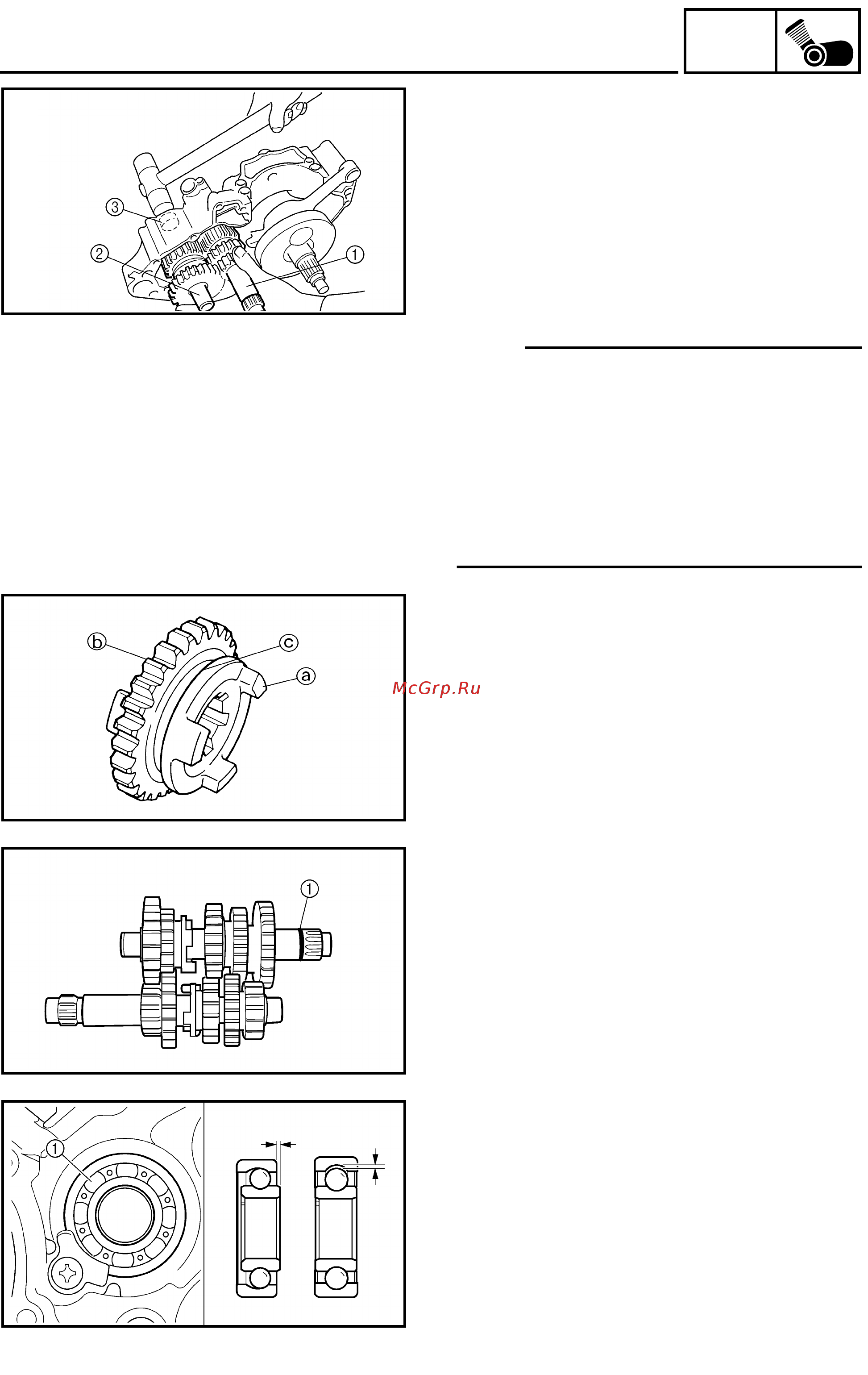 Yamaha WR250F 2003 [201/304] Transmission shift cam and shift fork