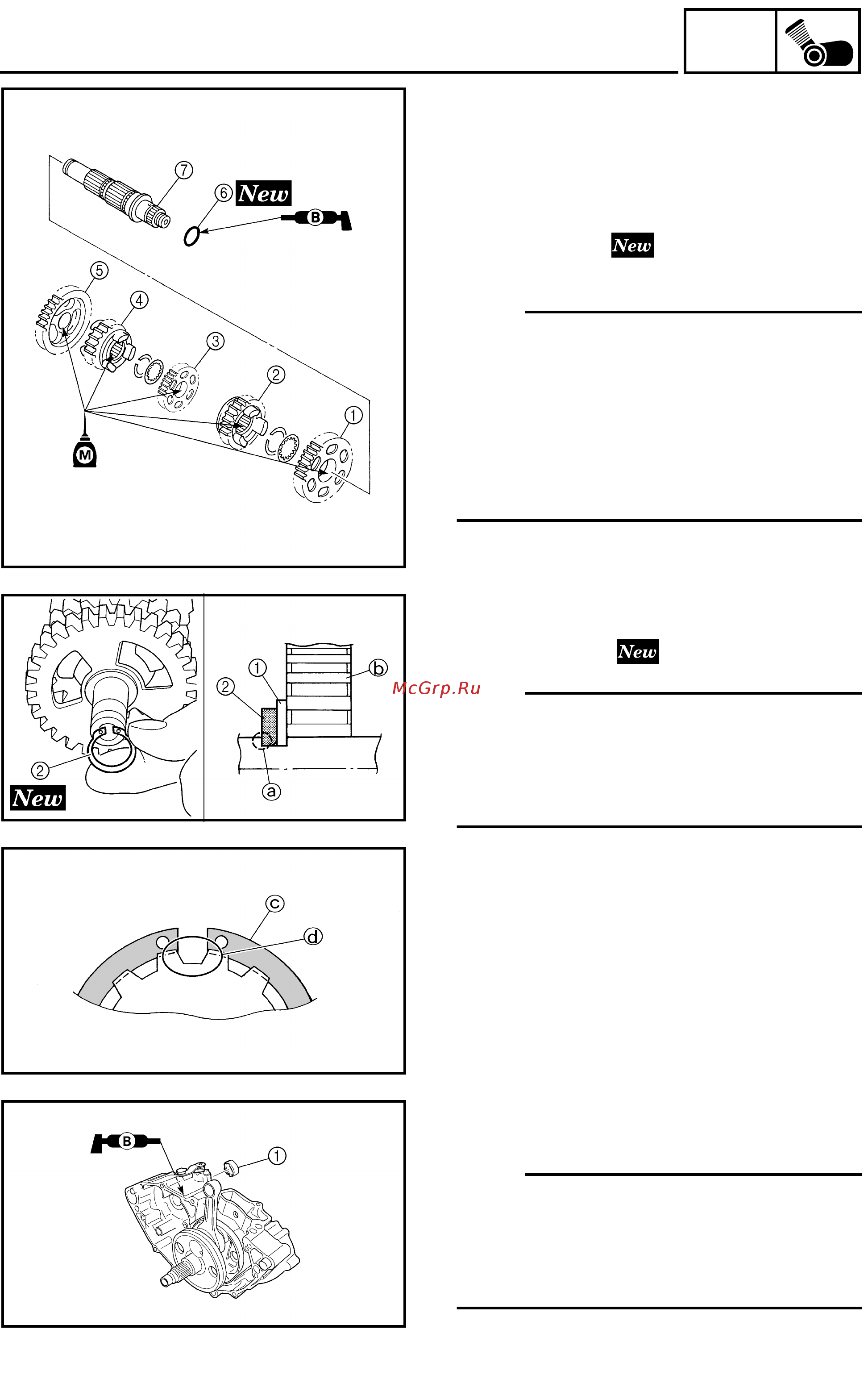 Yamaha WR250F 2003 [203/304] Transmission shift cam and shift fork