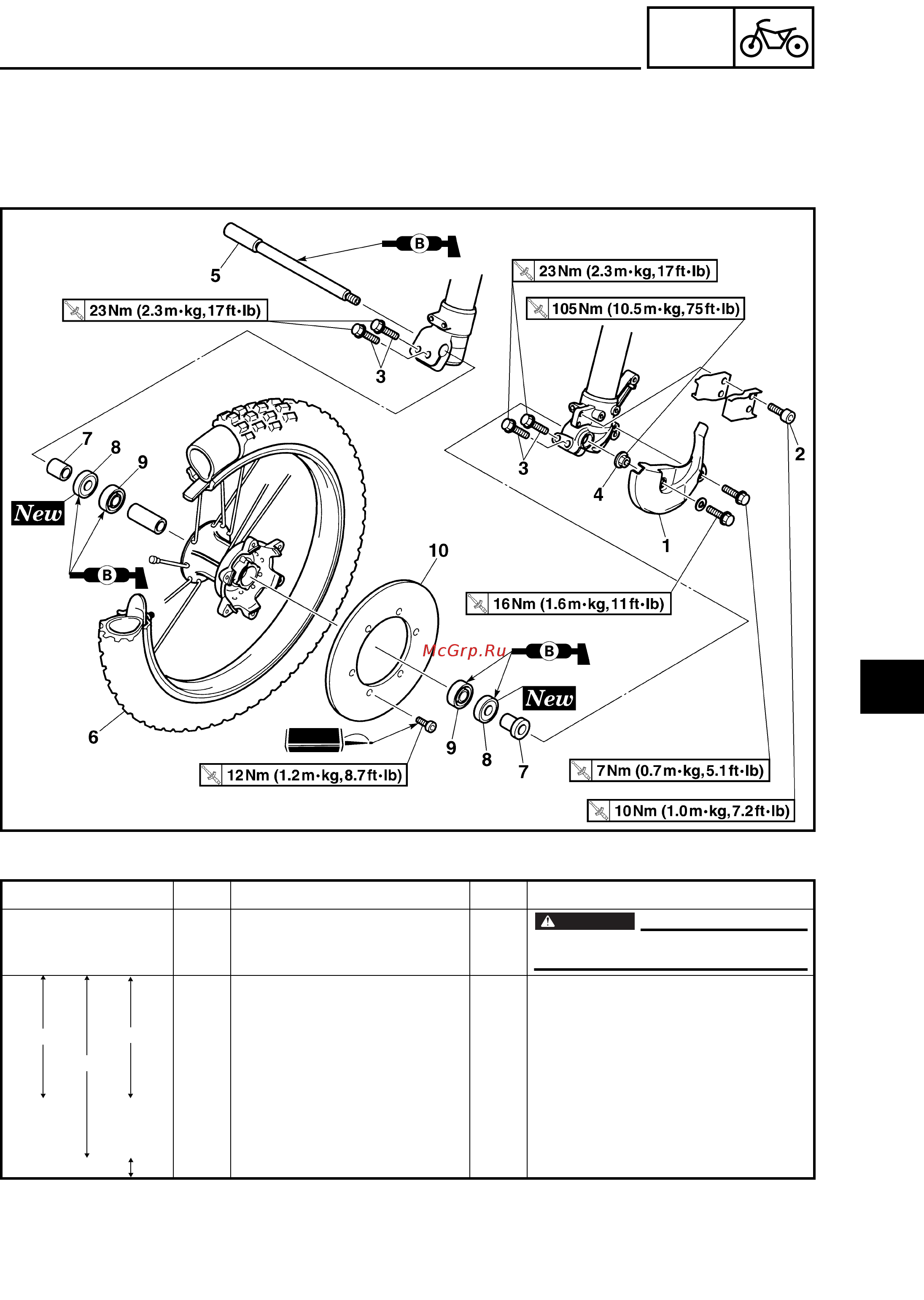 Yamaha WR250F 2003 [205/304] Front wheel and rear wheel