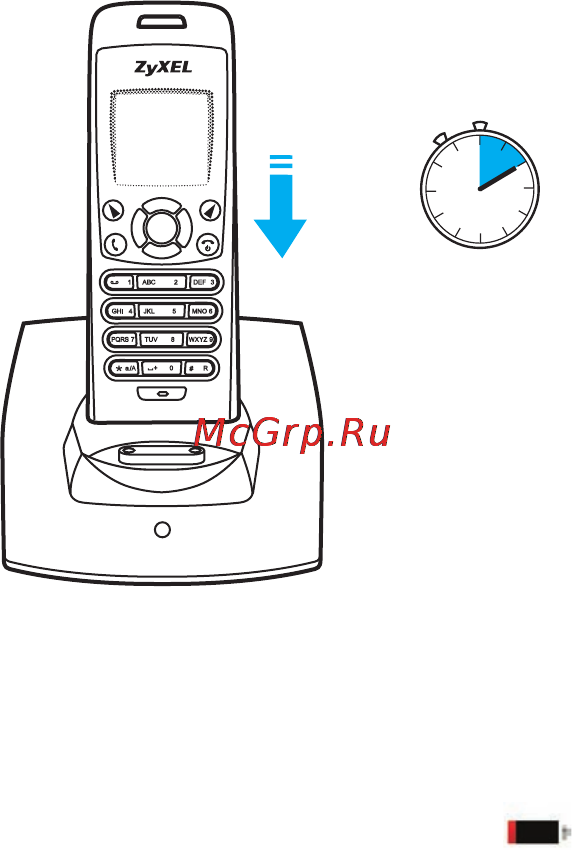 Zyxel V352L [21/68] Подзарядка аккумуляторов трубки