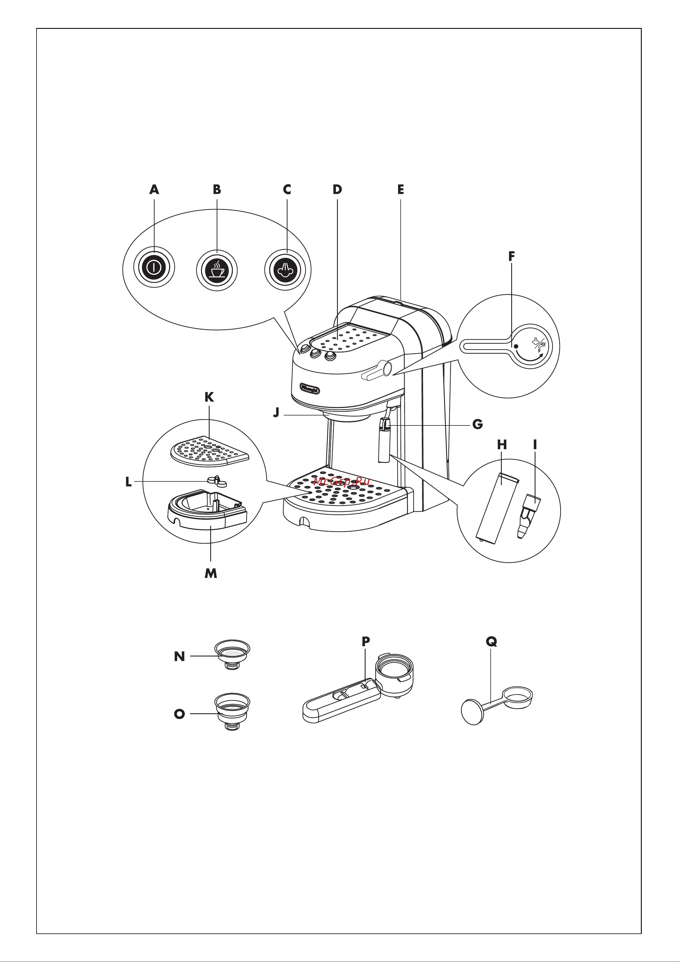 Delonghi EC270 Руководство пользователя онлайн [2/10] 636128
