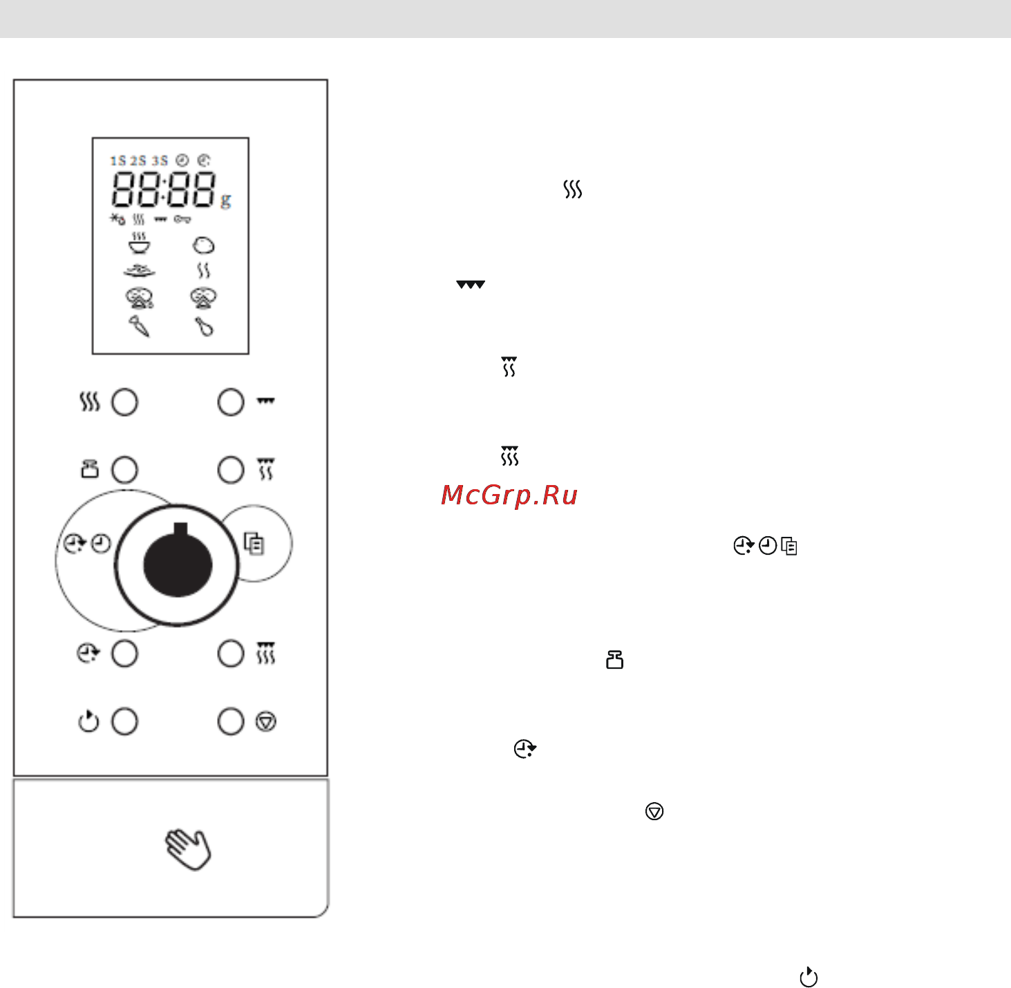 Gorenje SMO23DGB [51/172] Bandeau de commandes électroniques