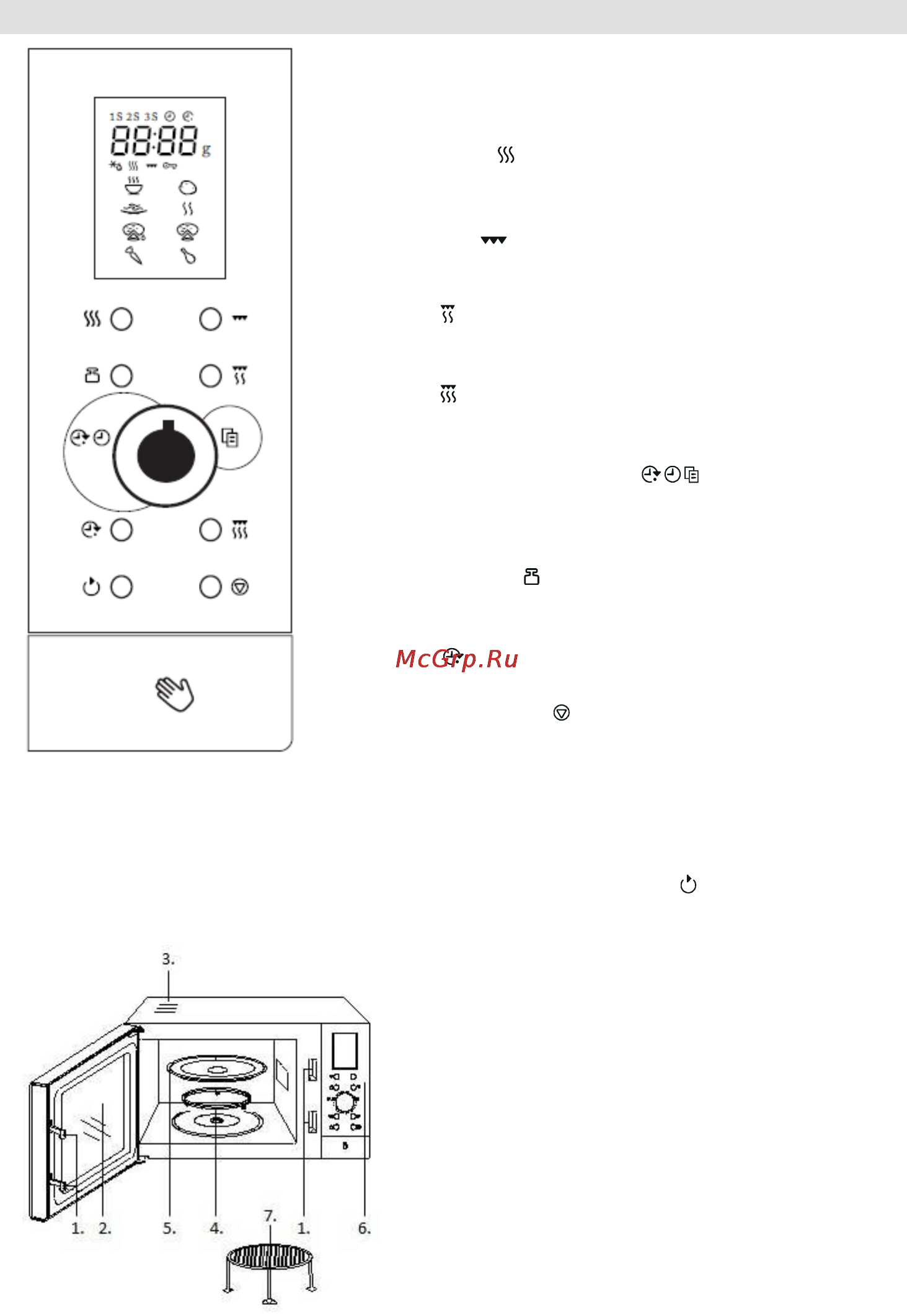Gorenje SMO23DGB [82/172] Painel de controlo