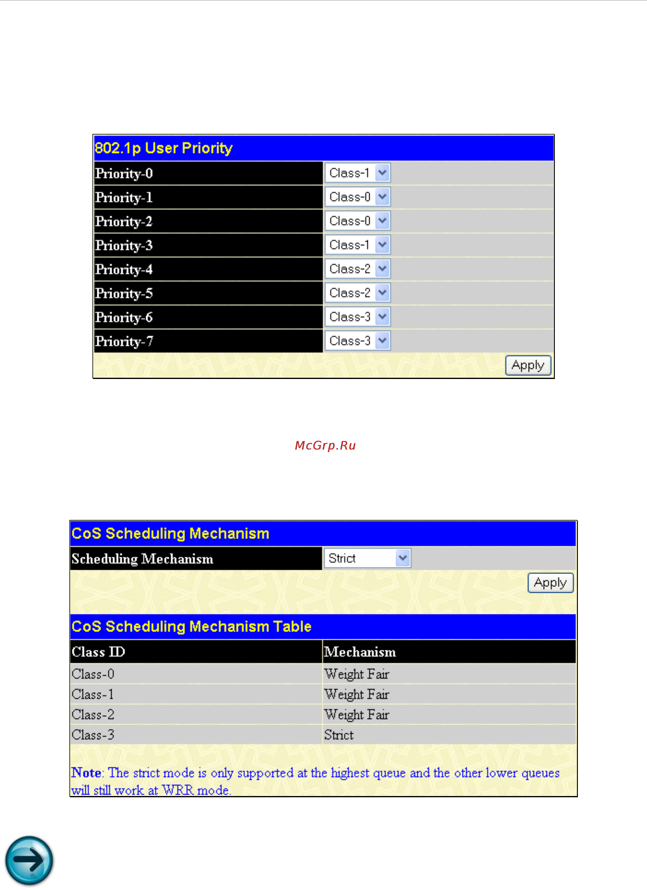 D-Link DES-1228/ME [132/267] P user priority