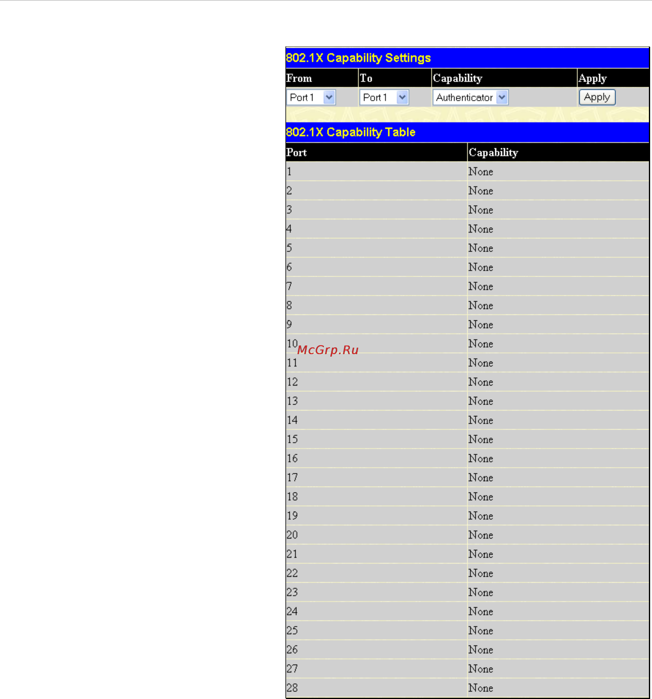 D-Link DES-1228/ME [181/267] X capability settings