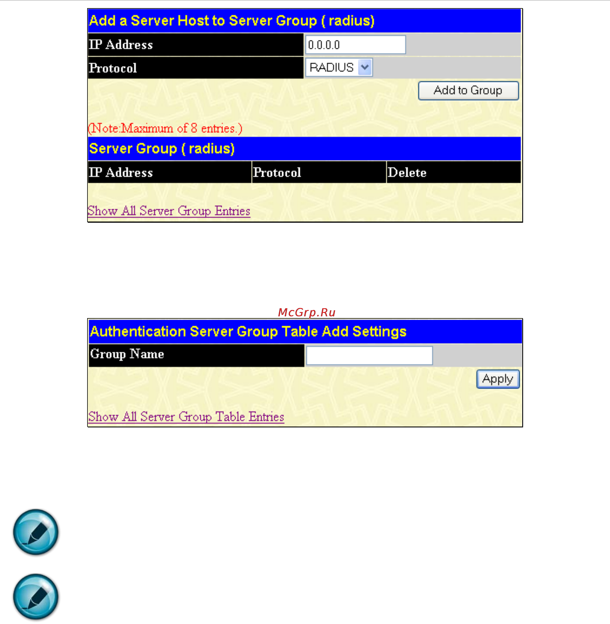D-Link DES-1228/ME [188/267] Authentication server host
