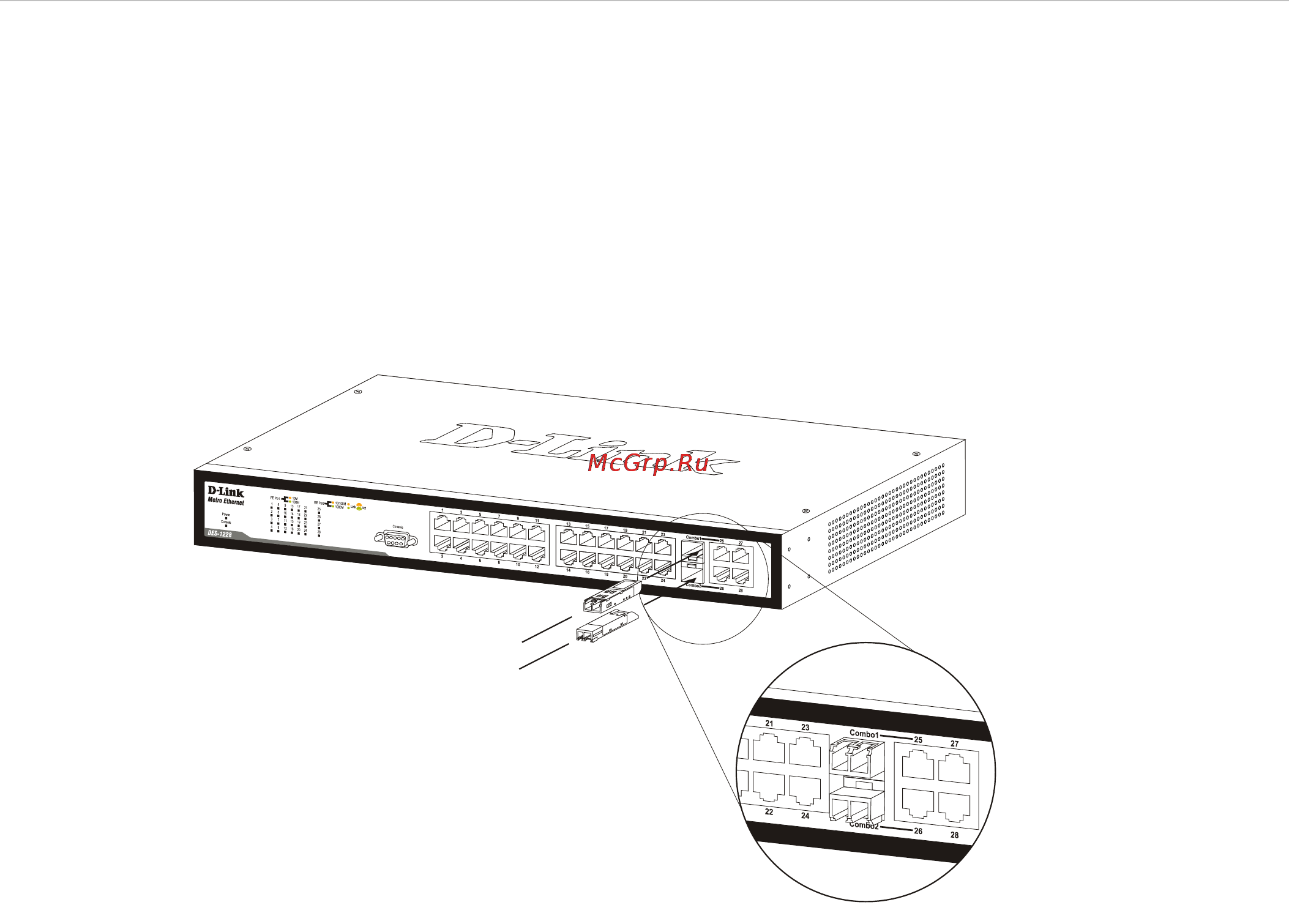 D-Link DES-1228/ME [19/267] Installing the sfp ports