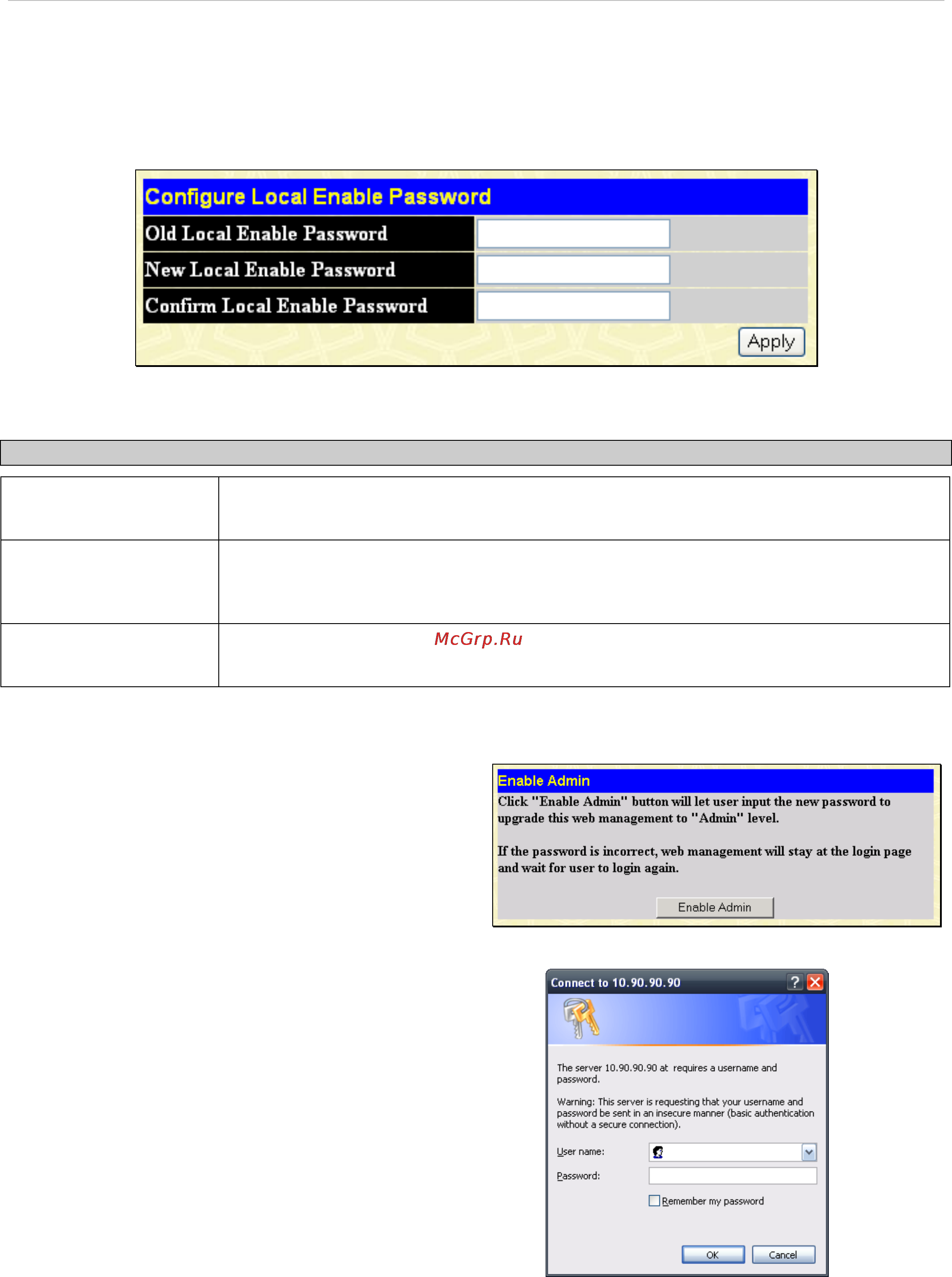 D-Link DES-1228/ME [195/267] Configure local enable password