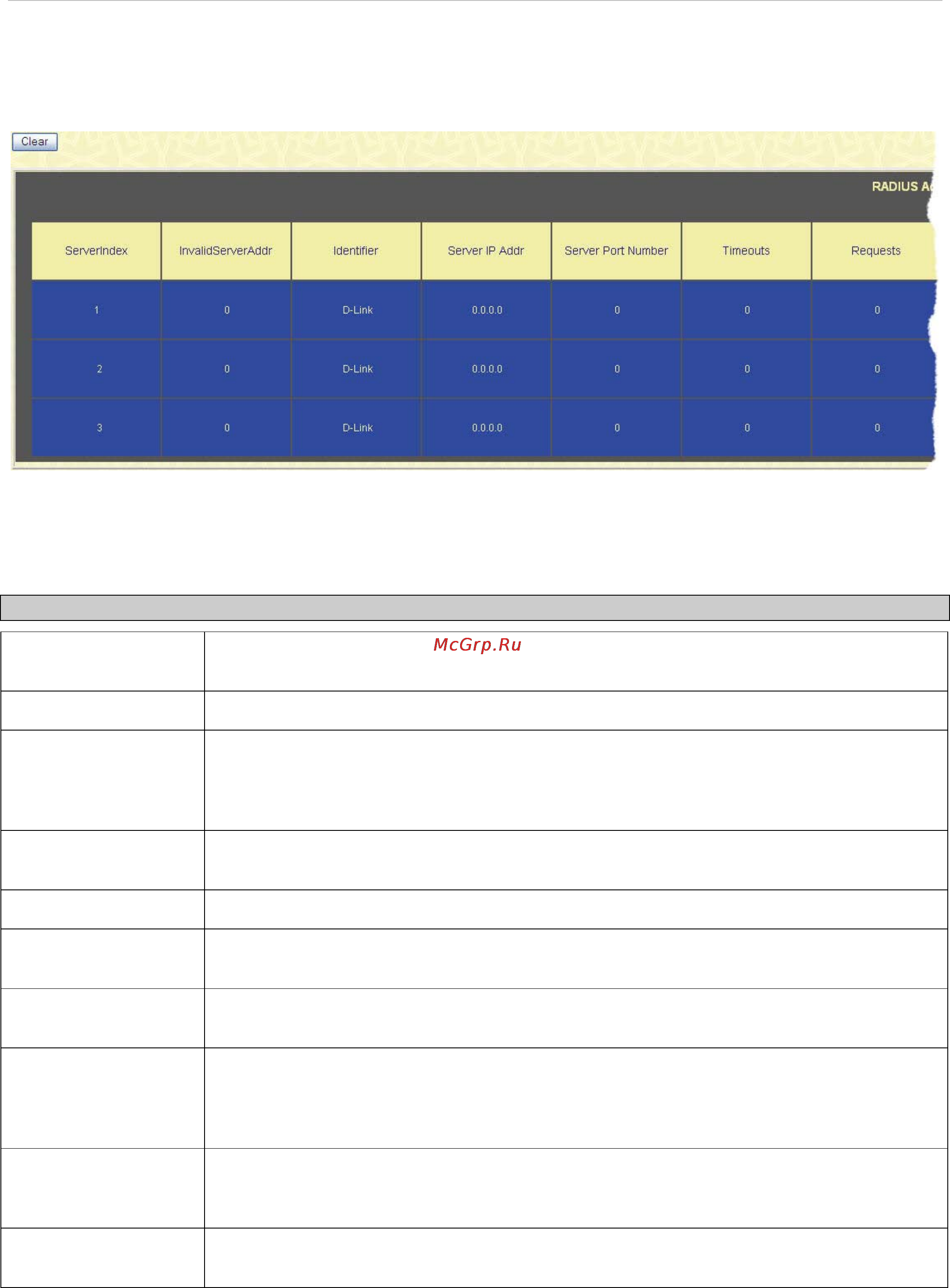 D-Link DES-1228/ME [223/267] Radius accounting