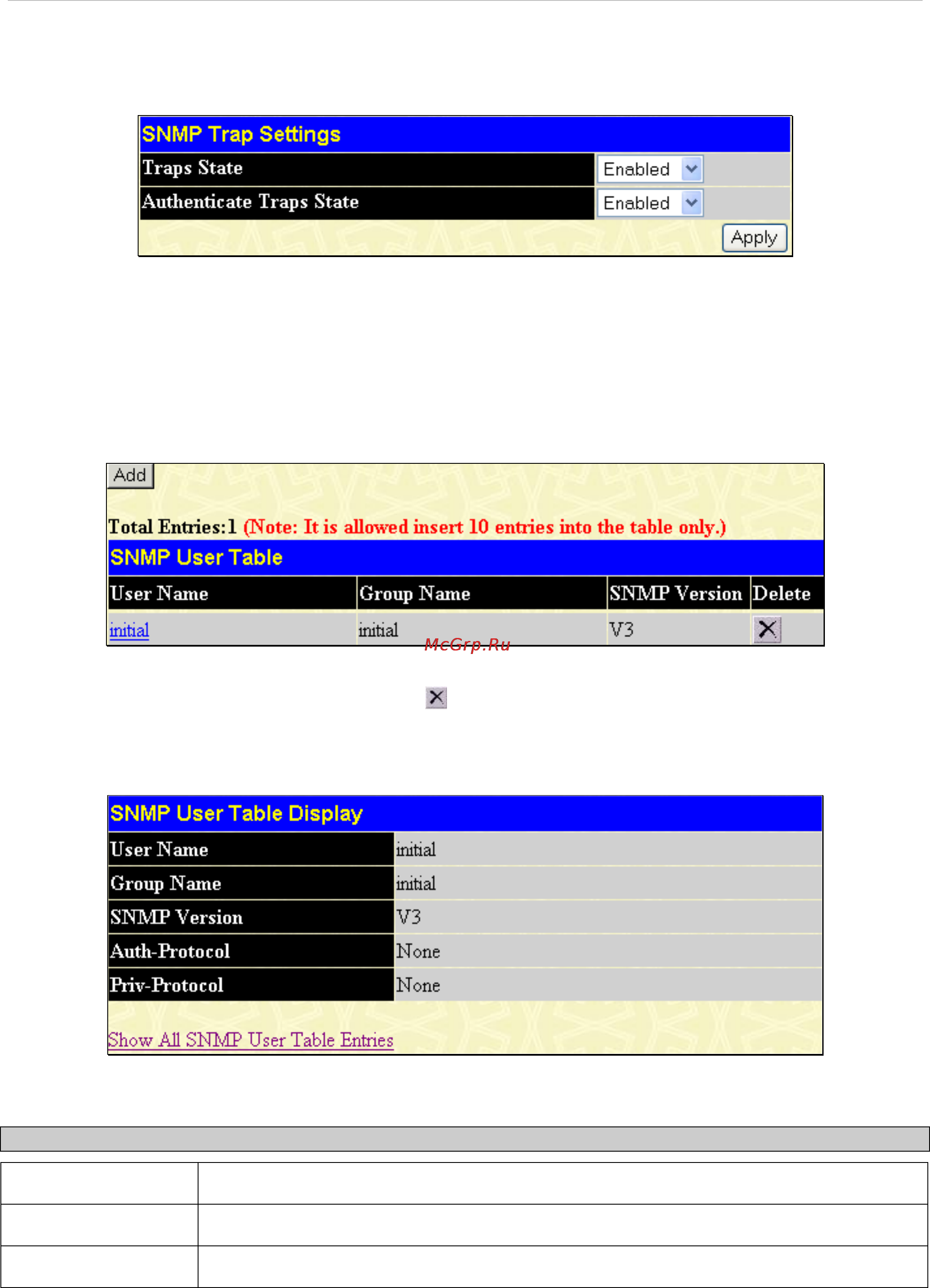 D-Link DES-1228/ME [68/267] Snmp traps settings