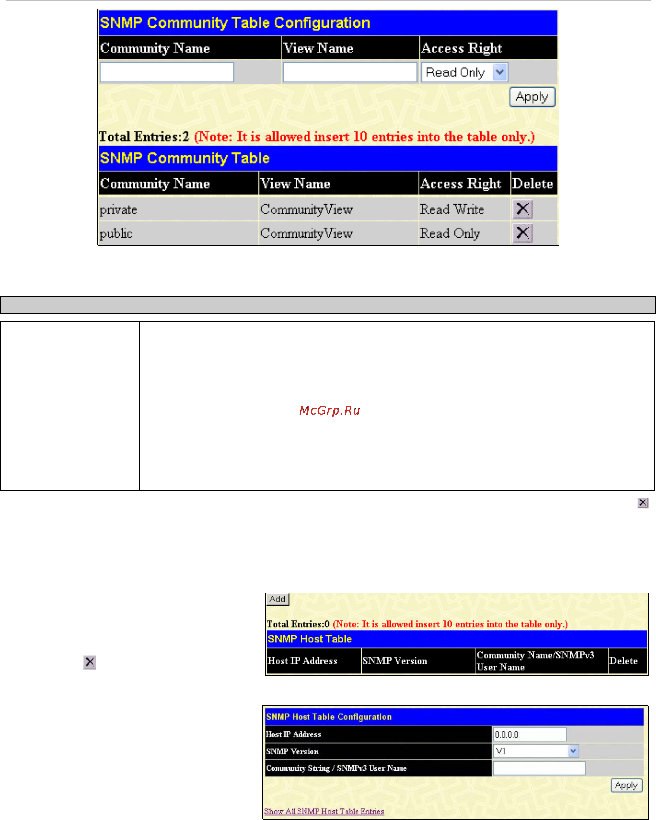 D-Link DES-1228/ME [73/267] Snmp host table