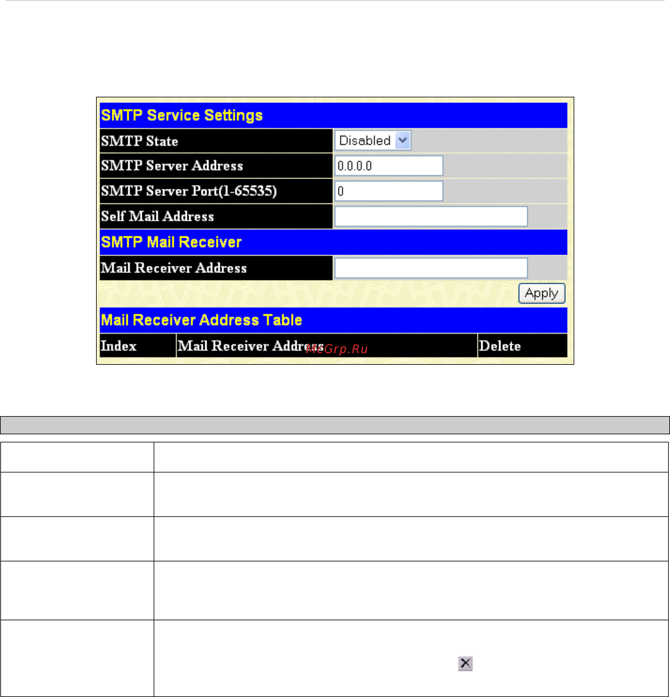 D-Link DES-1228/ME [79/267] Smtp server settings