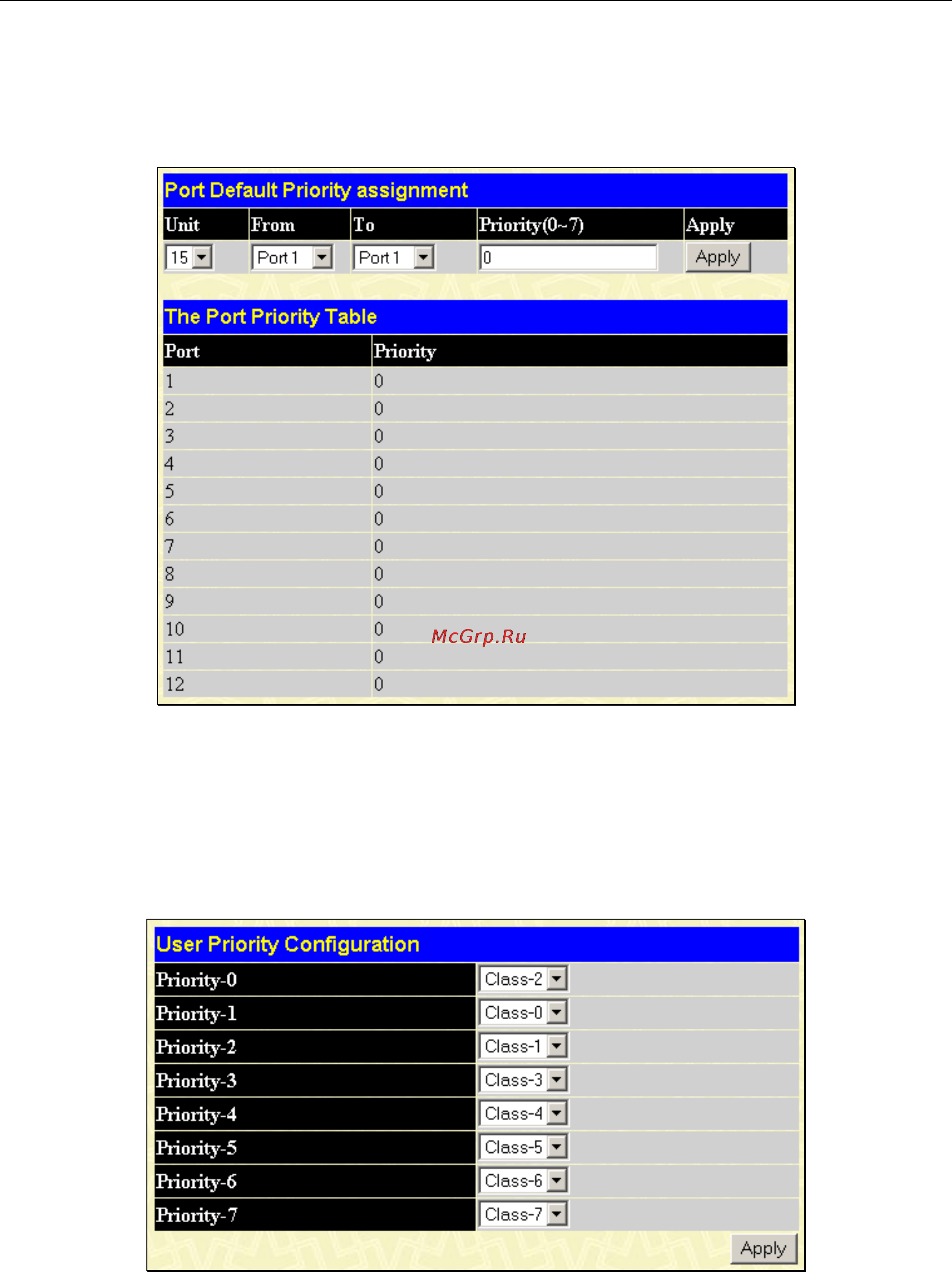 D-Link DGS-3312SR [109/290] P default priority