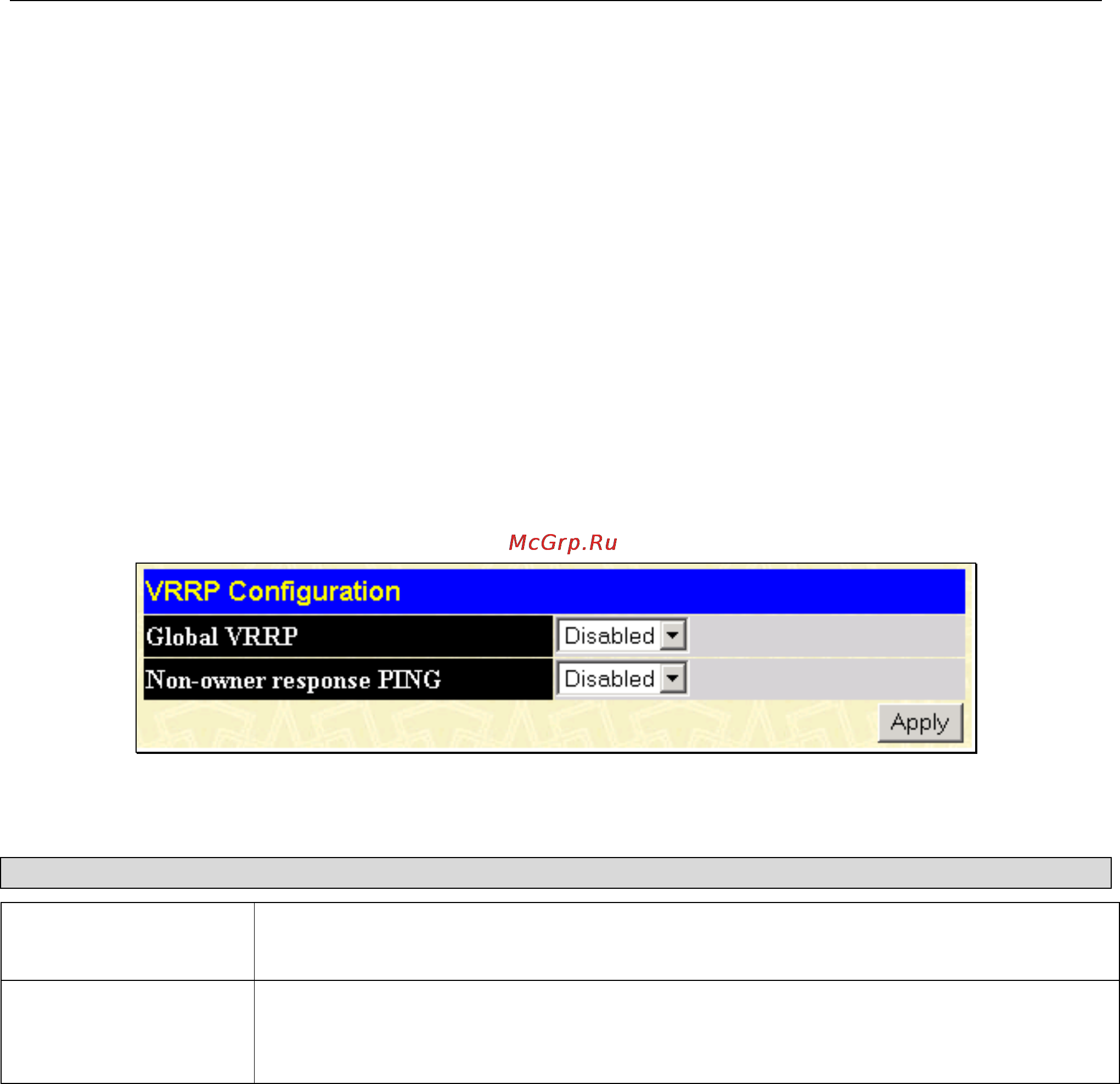 D-Link DGS-3312SR [174/290] Vrrp configuration