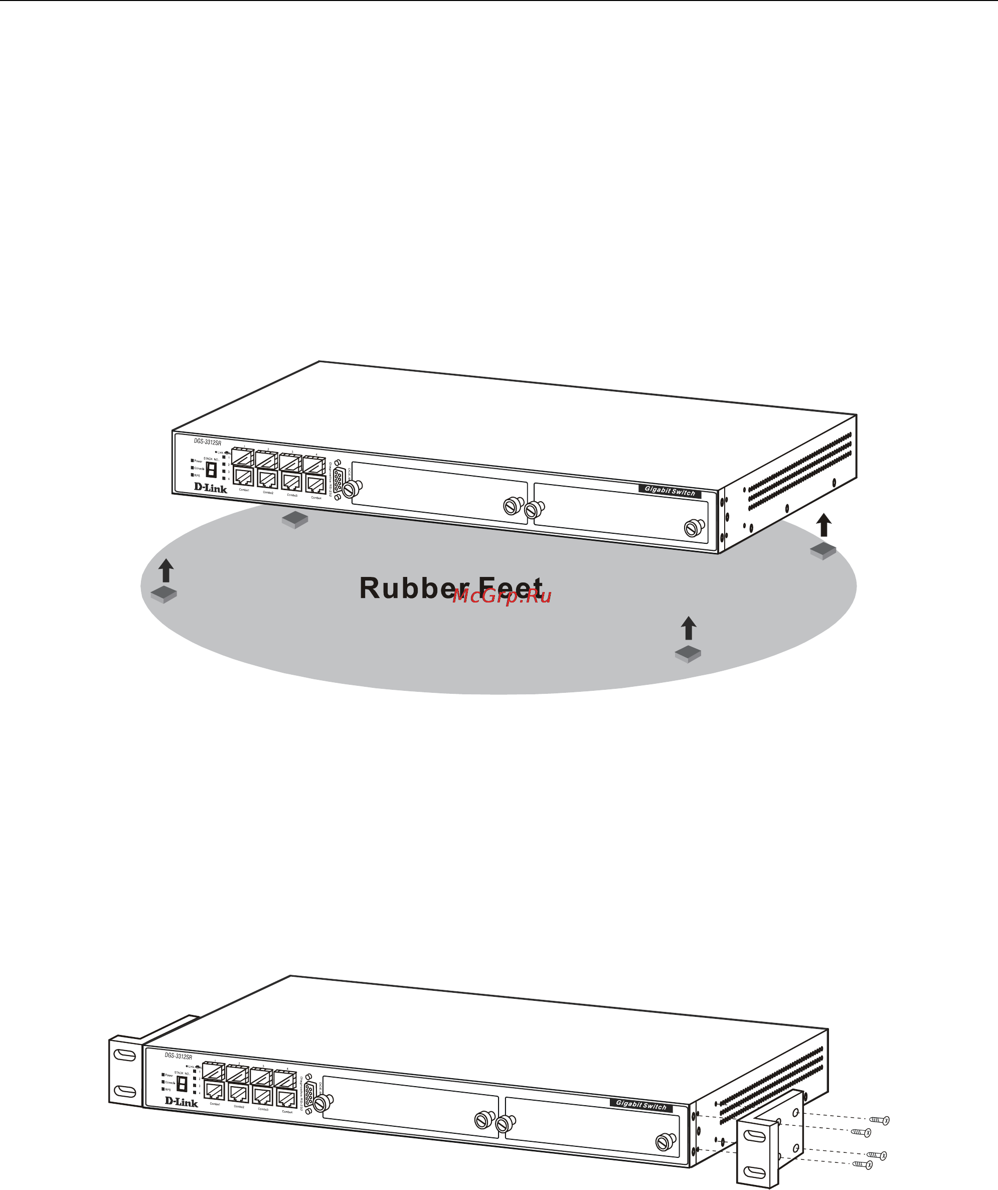 D-Link DGS-3312SR [24/290] Installing the switch in a rack