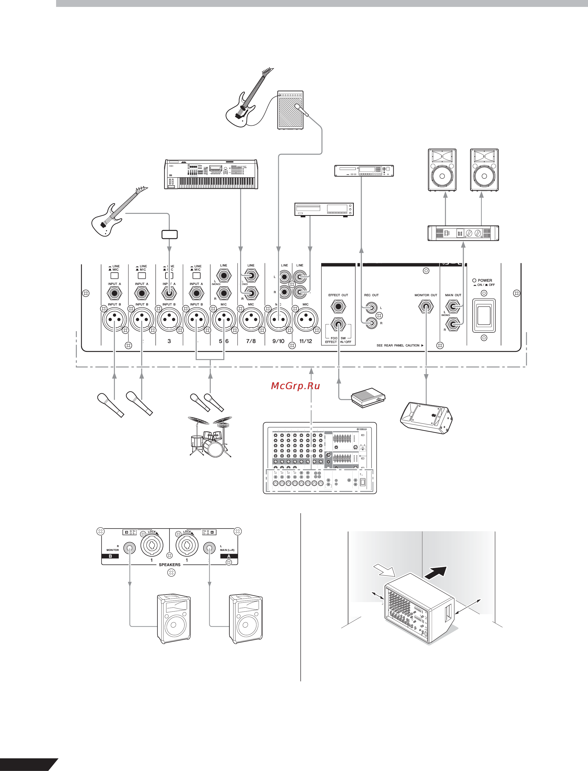 Yamaha EMX-312SC [30/36] Подготовка к работе