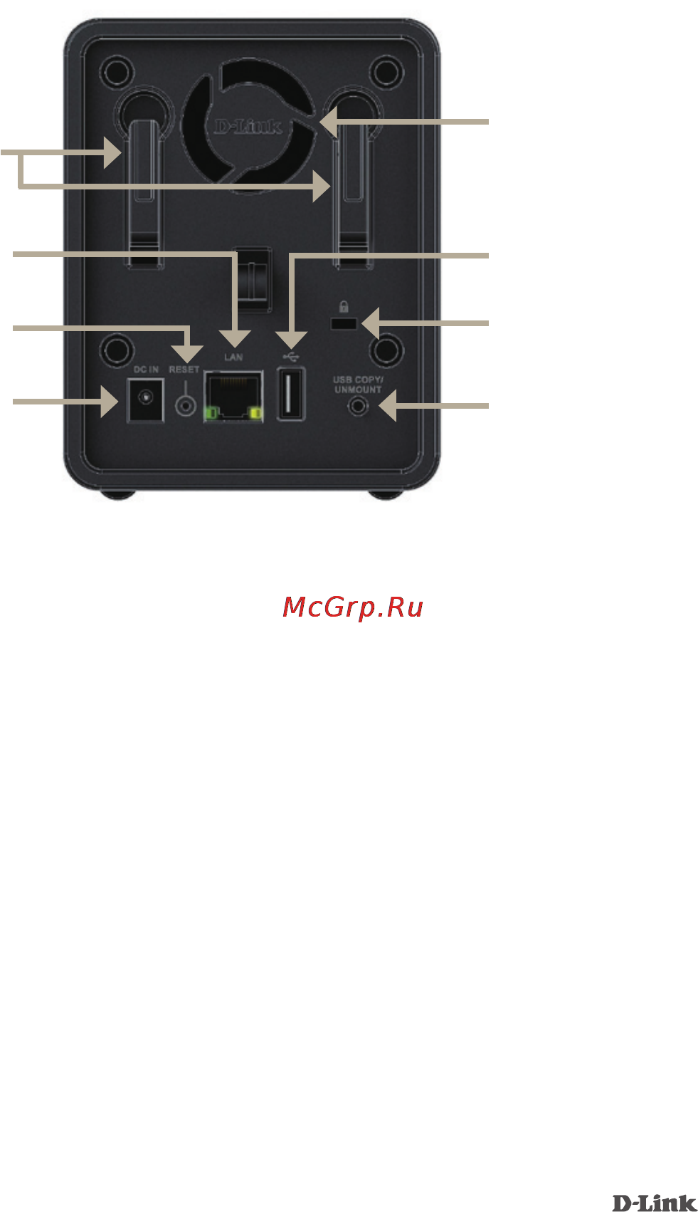 D-Link DNS-325 [4/19] Кнопка reset
