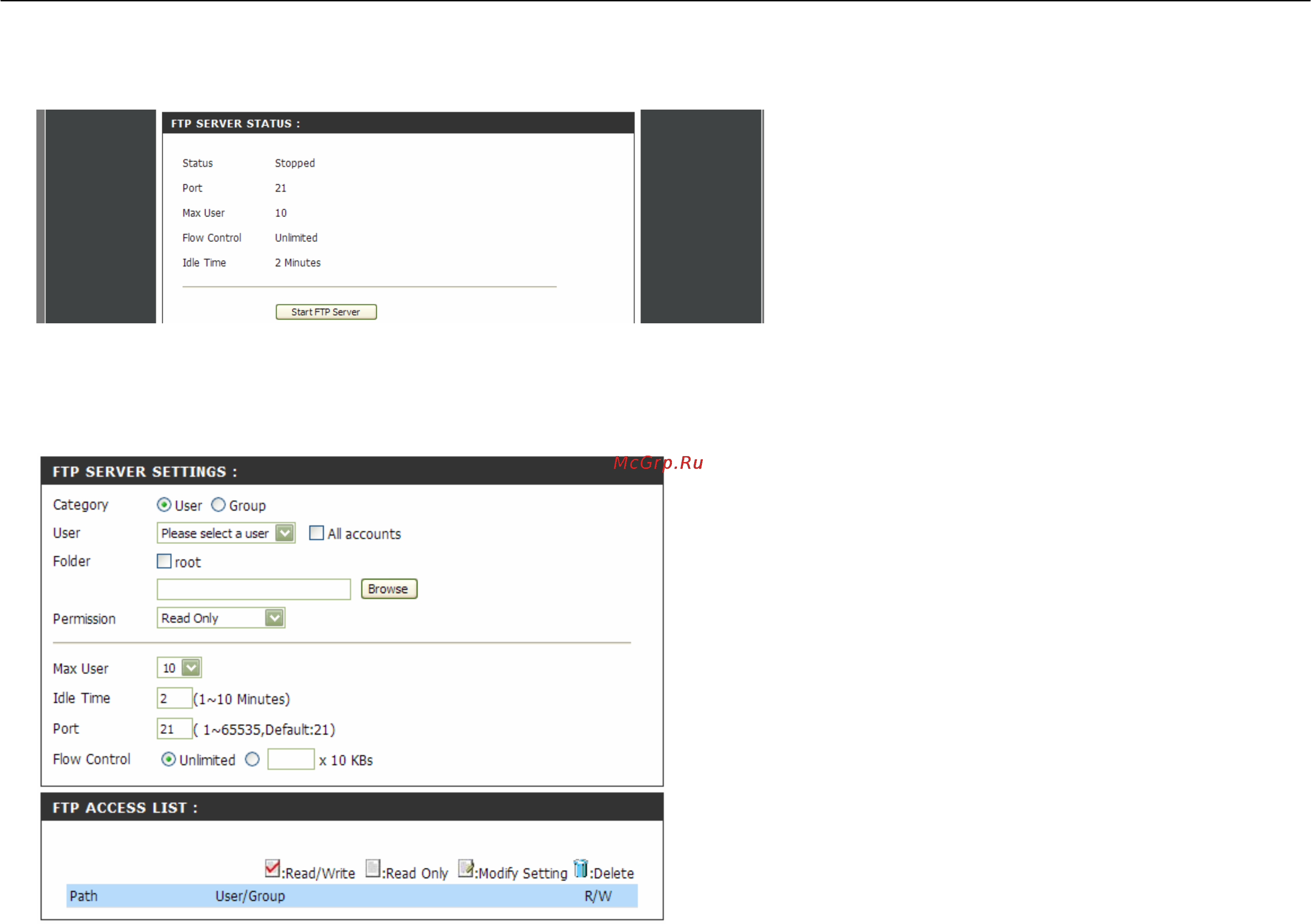 D-Link DNS-313 [28/67] Ftp server settings