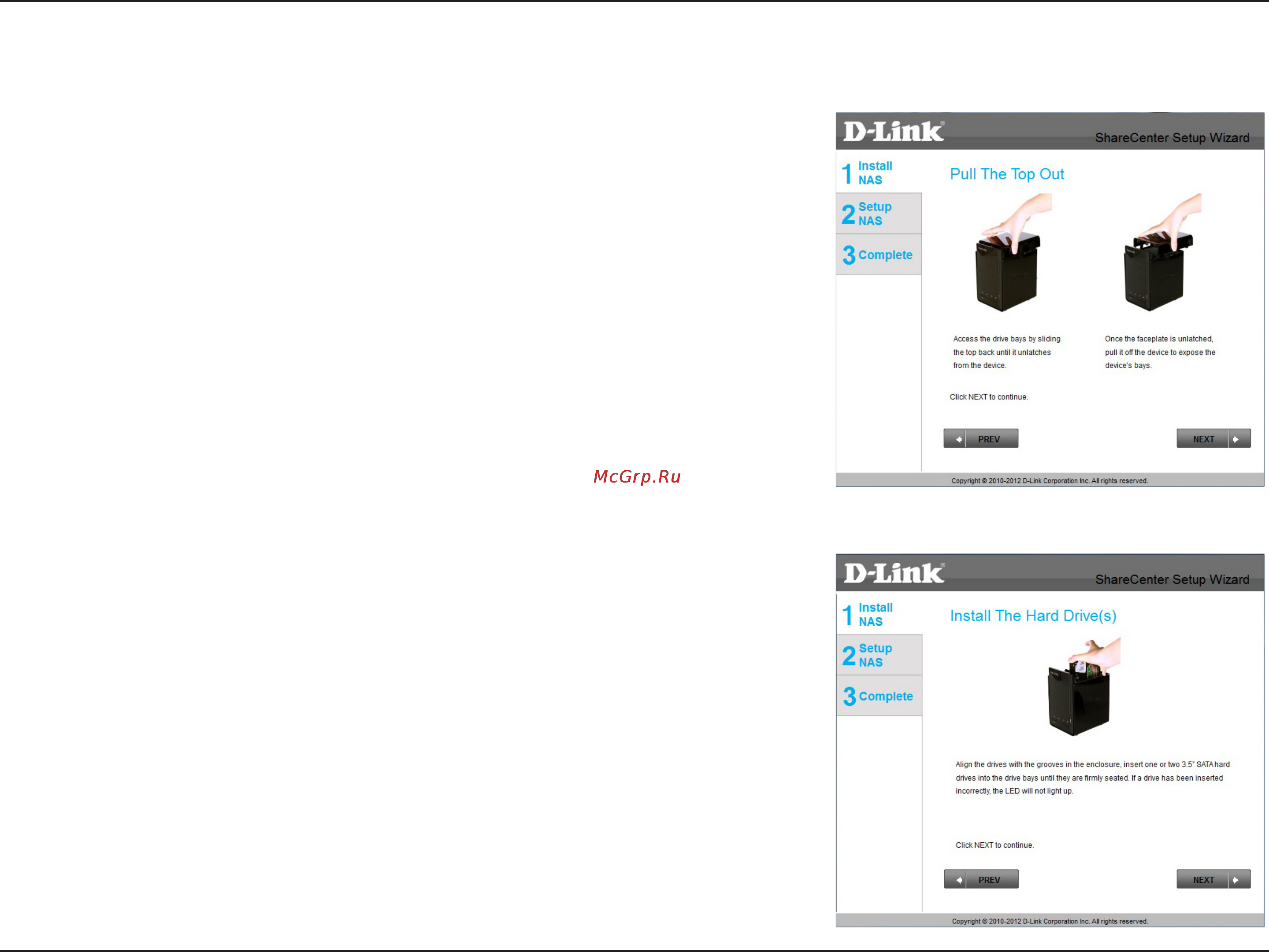 D-Link DNS-320 [11/117] Install the hard drives