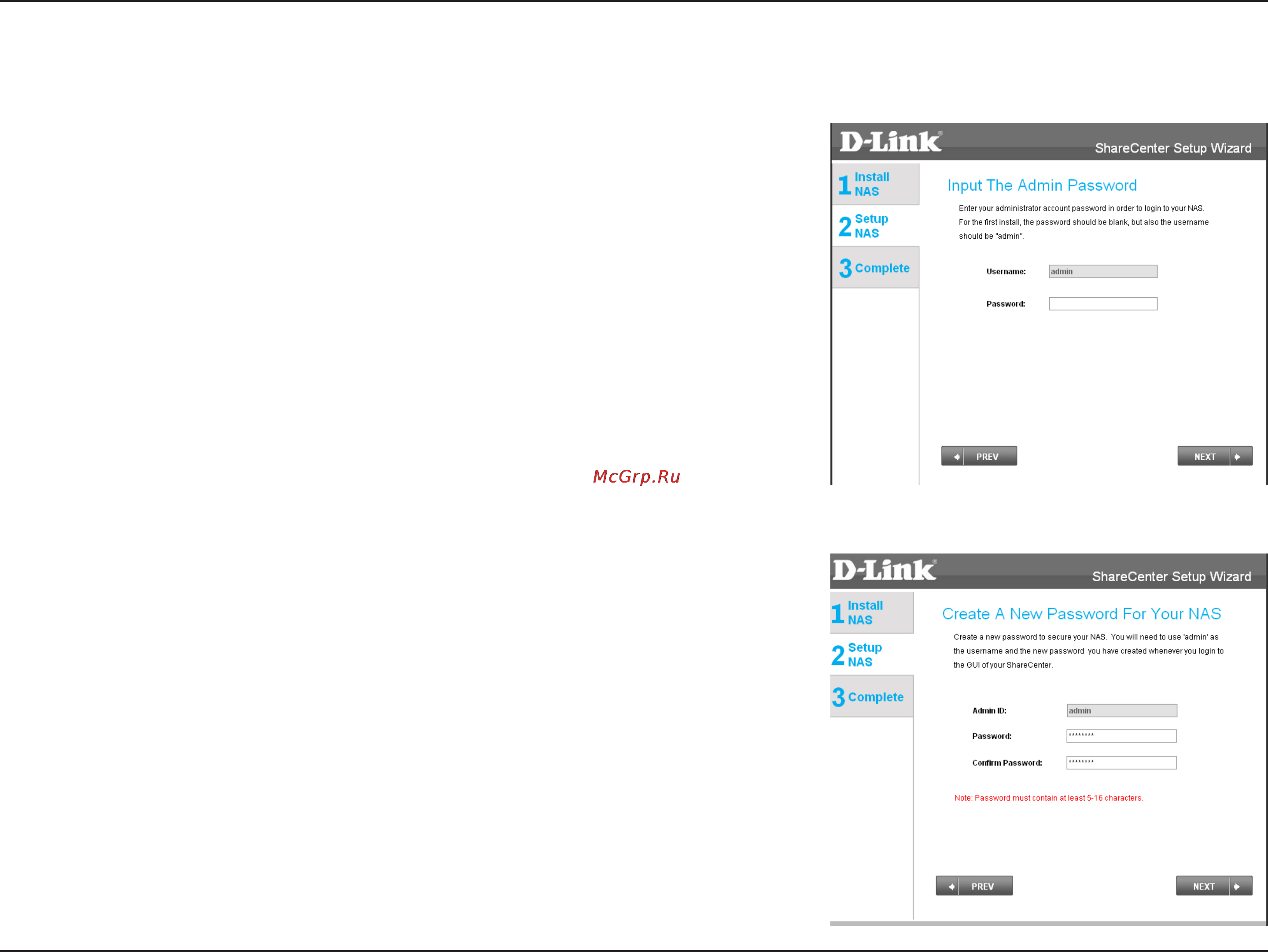 D-Link DNS-320 [14/117] Admin password