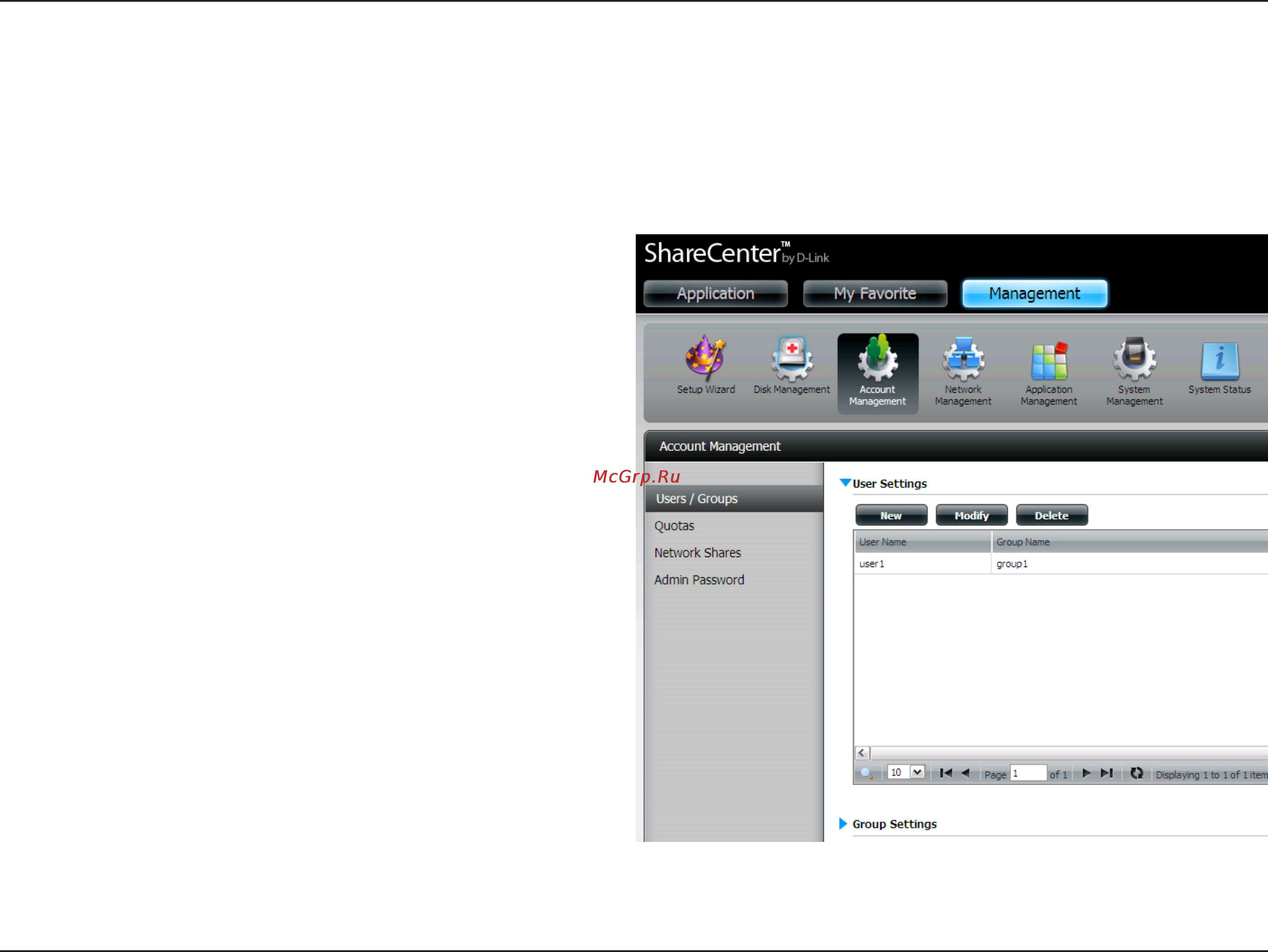 D-Link DNS-320 [40/117] Users groups
