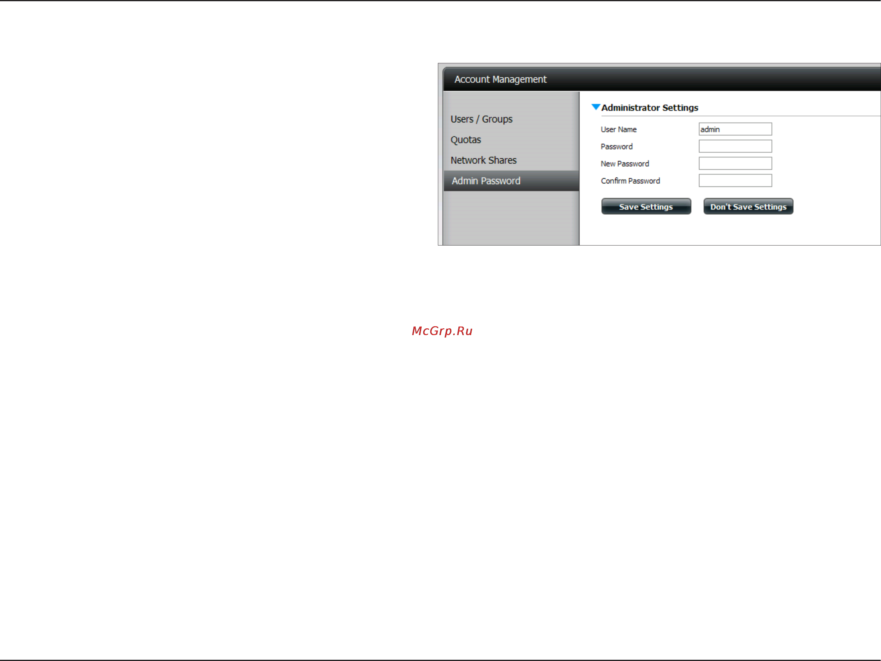 D-Link DNS-320 [62/117] Admin password