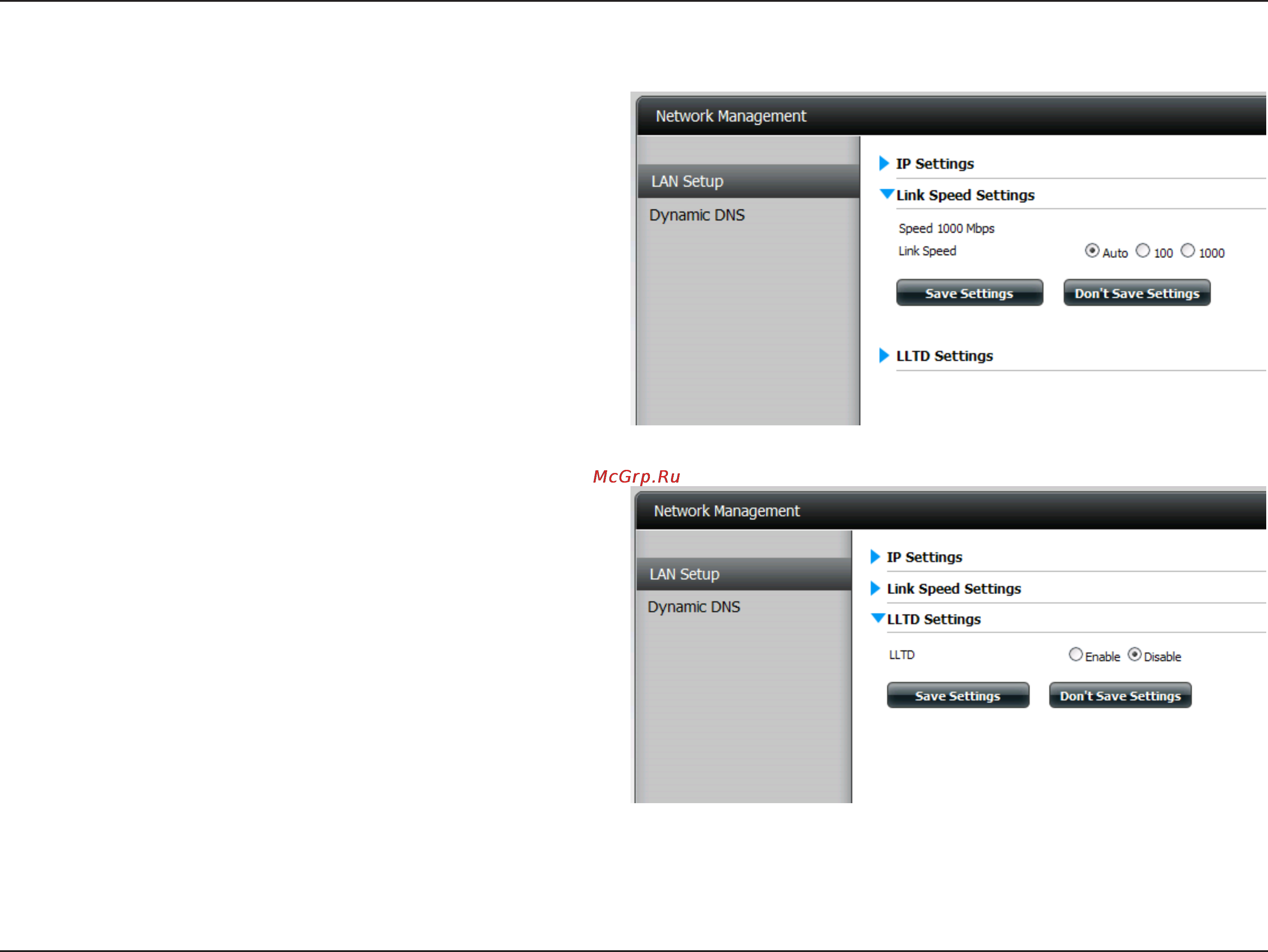 D-Link DNS-320 [64/117] Link speed and lltd settings