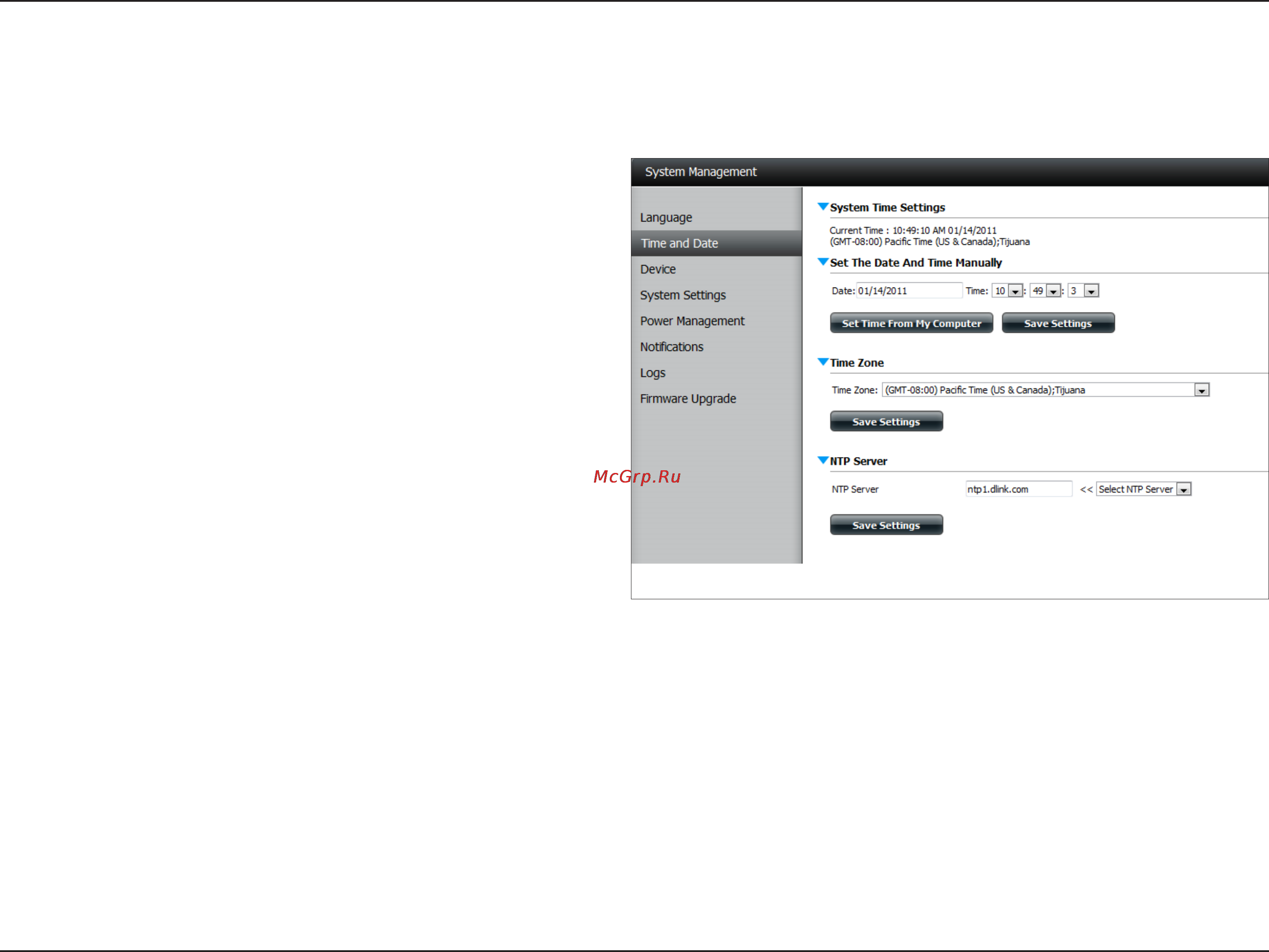 D-Link DNS-320 [72/117] Time and date