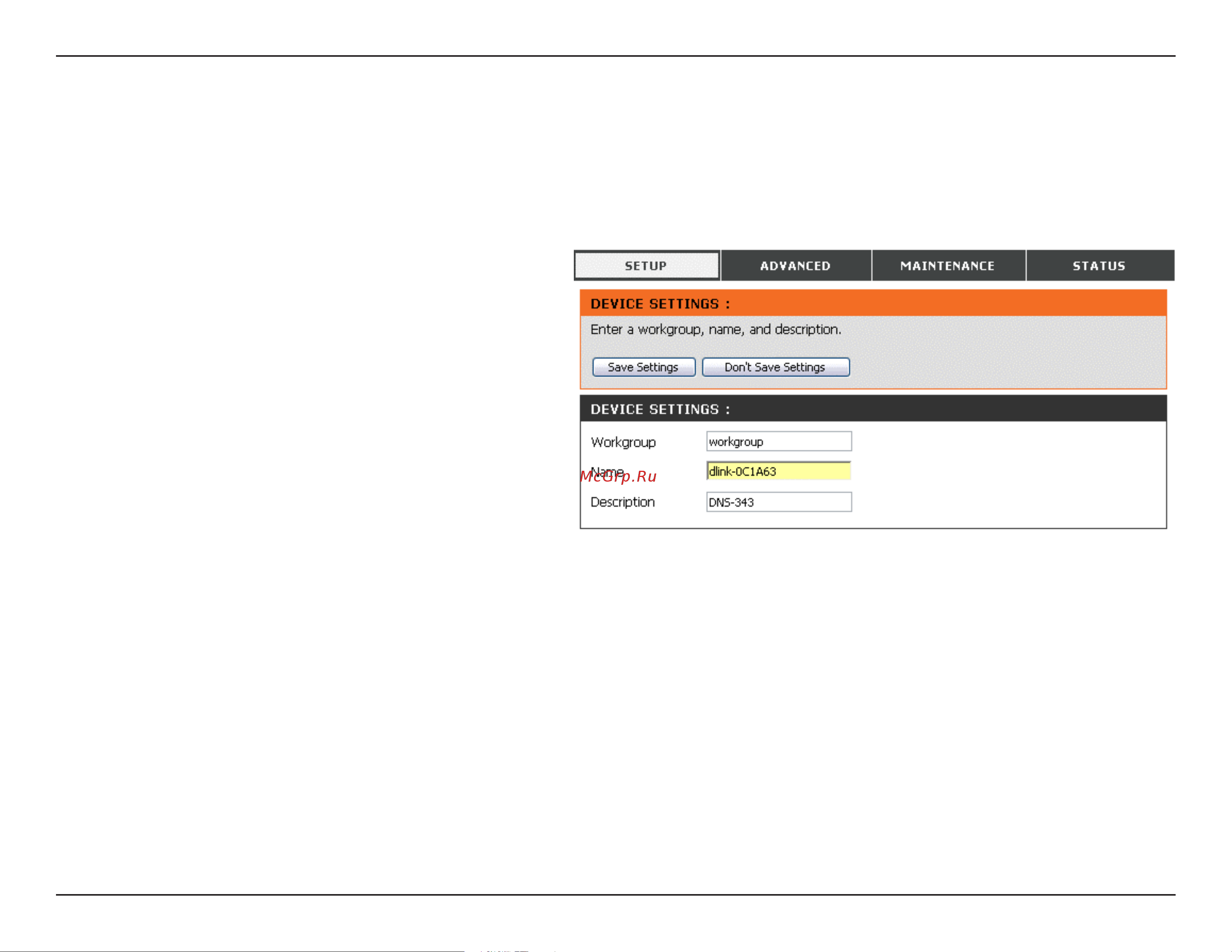 D-Link DNS-343 [25/86] Device settings