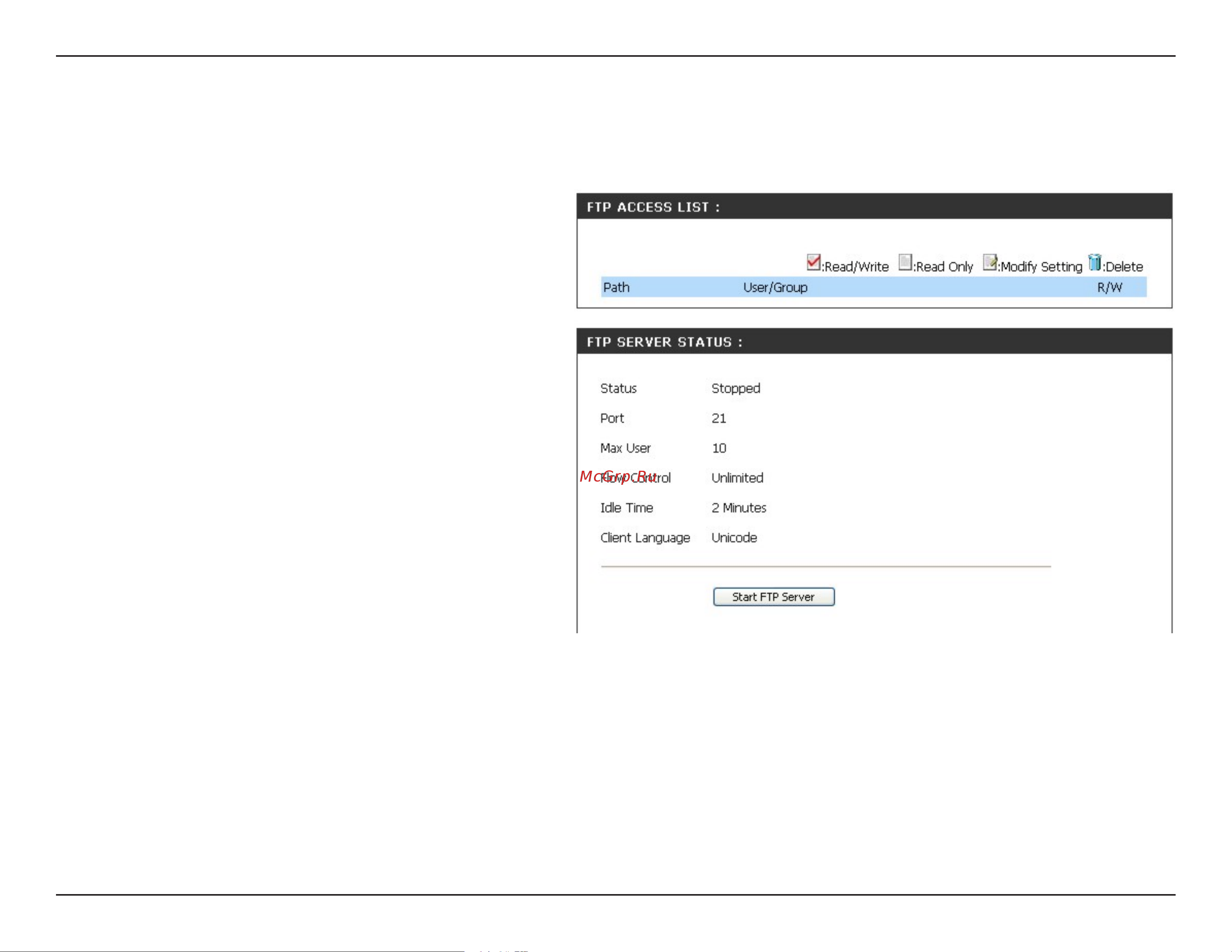 D-Link DNS-343 [37/86] Ftp server status