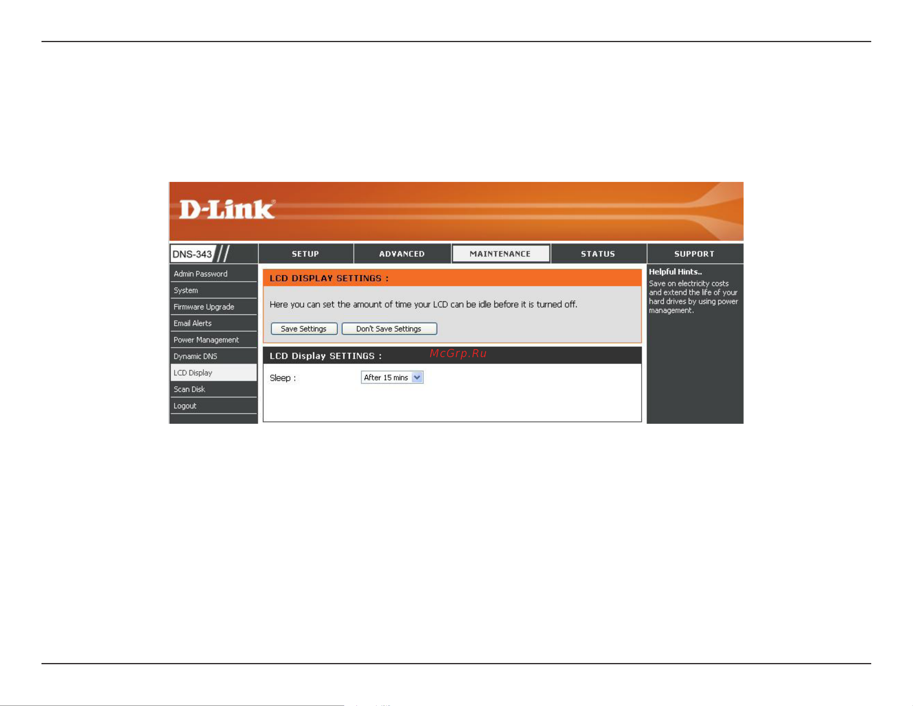 D-Link DNS-343 [51/86] Lcd display