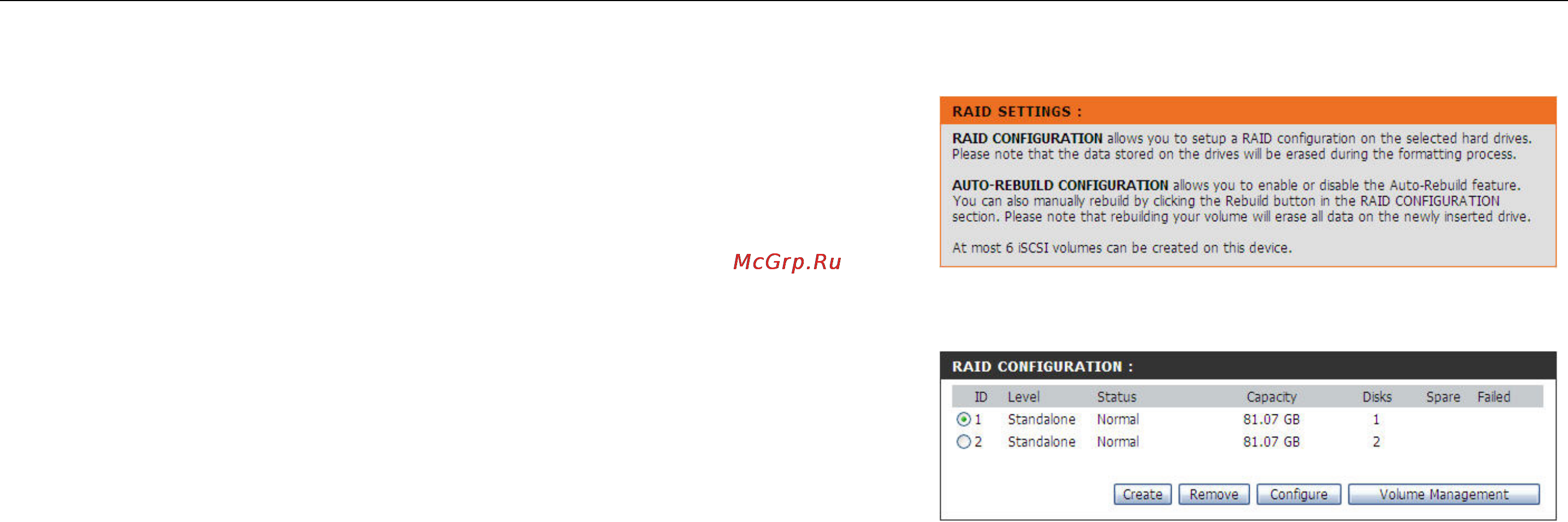 D-Link DNS-346 [23/85] Disk management page
