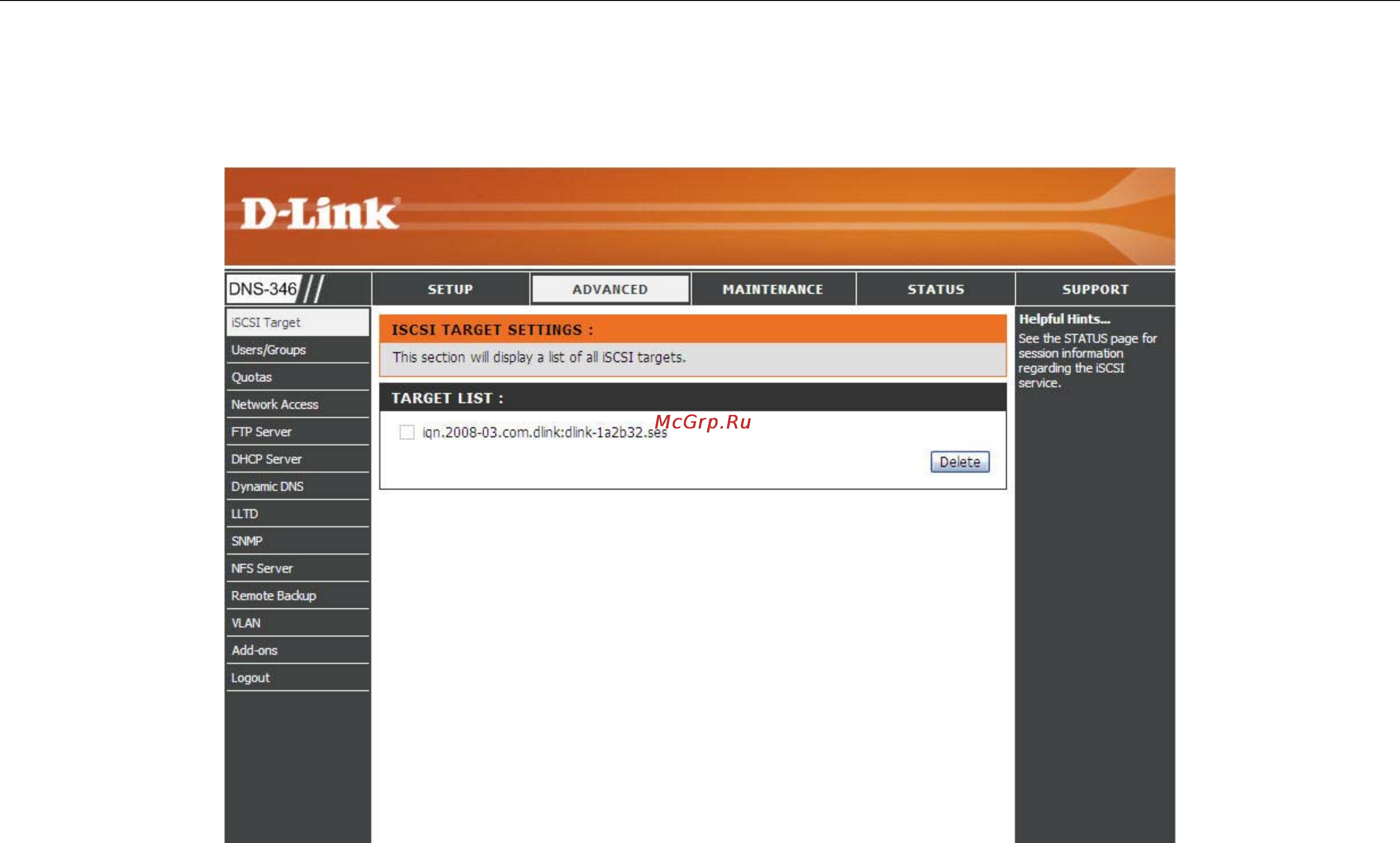 D-Link DNS-346 [32/85] Advanced section